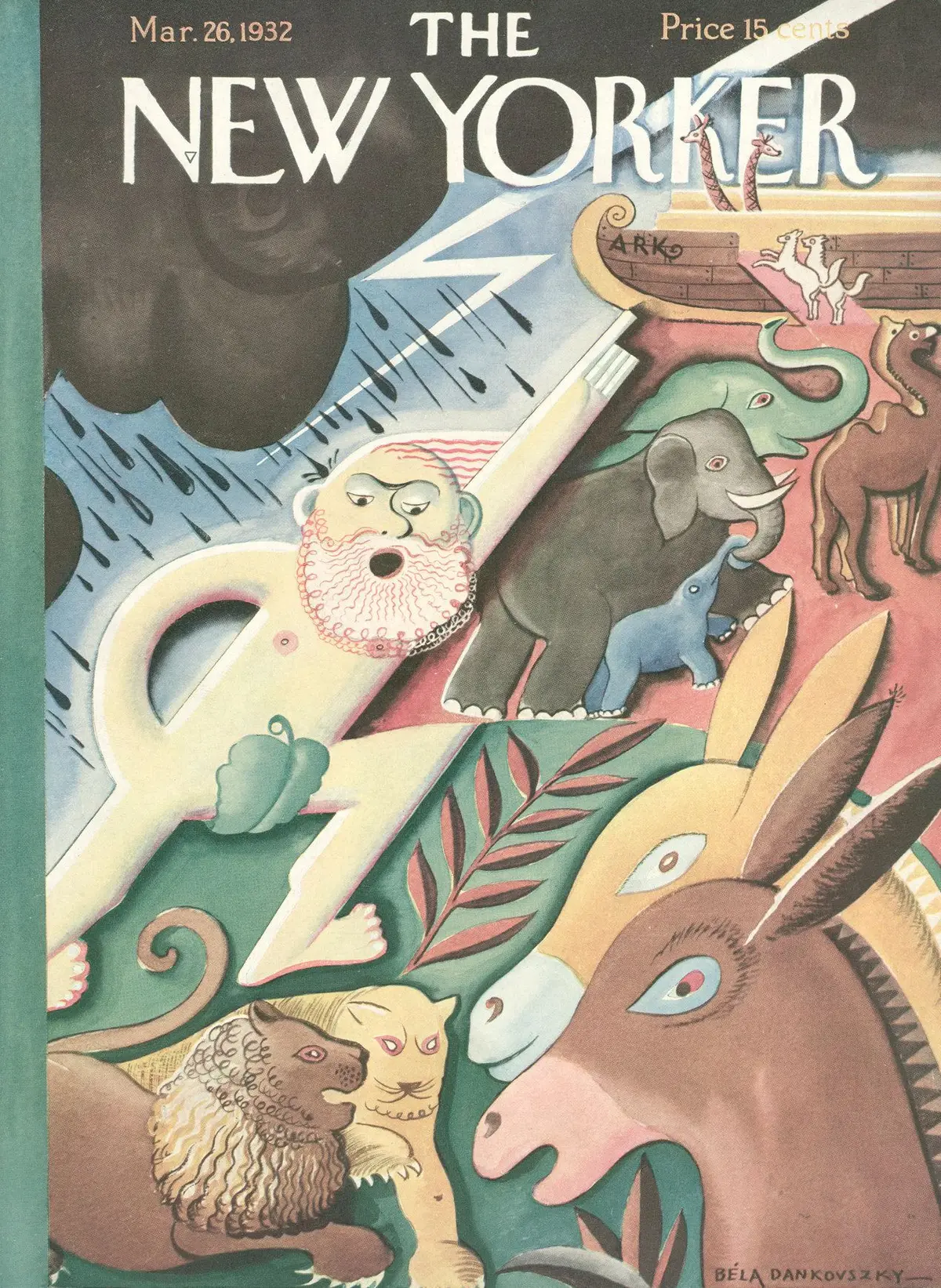 Обложка The New Yorker, 26 марта 1932, художник Бела Данковски