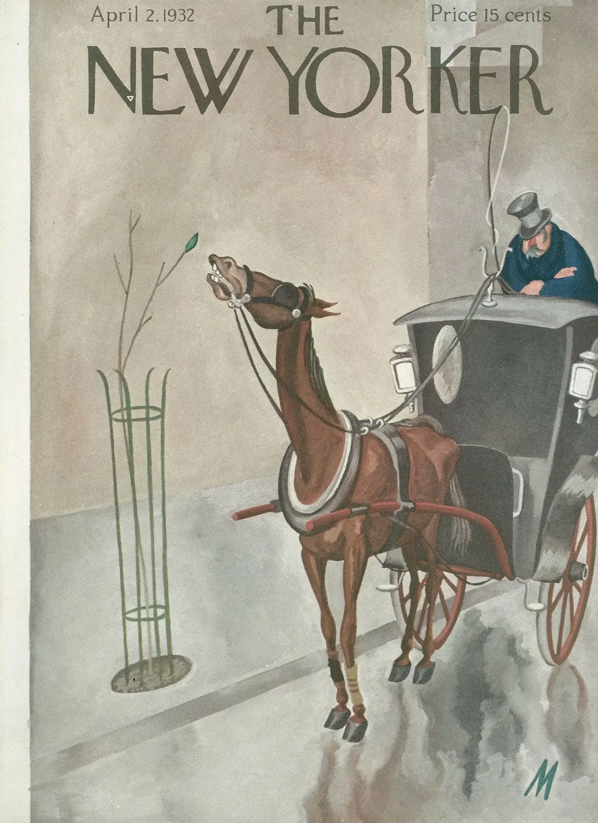 Обложка The New Yorker, 2 апреля 1932, художник Джулиан де Миски