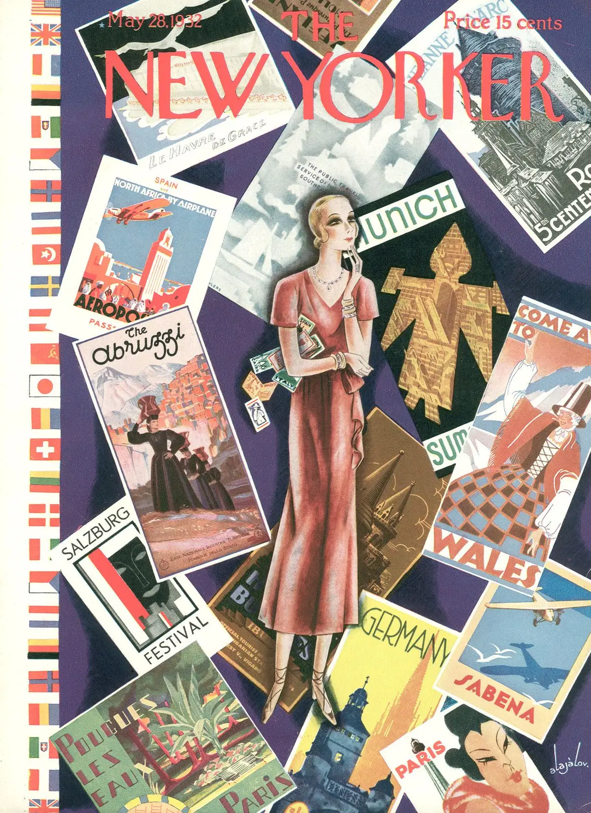 Обложка The New Yorker, 28 мая 1932, художник Константин Алажалов