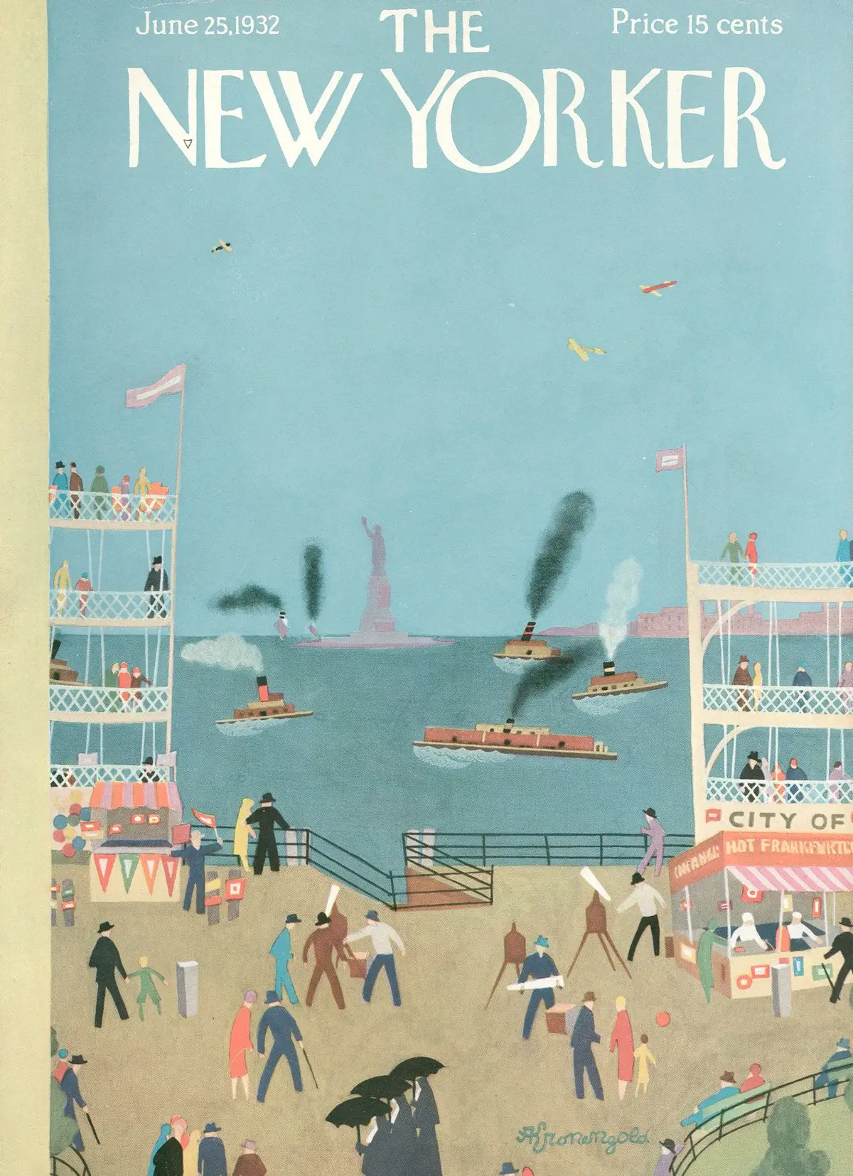 Обложка The New Yorker, 25 июня 1932, художник Адольф К. Кроненголд