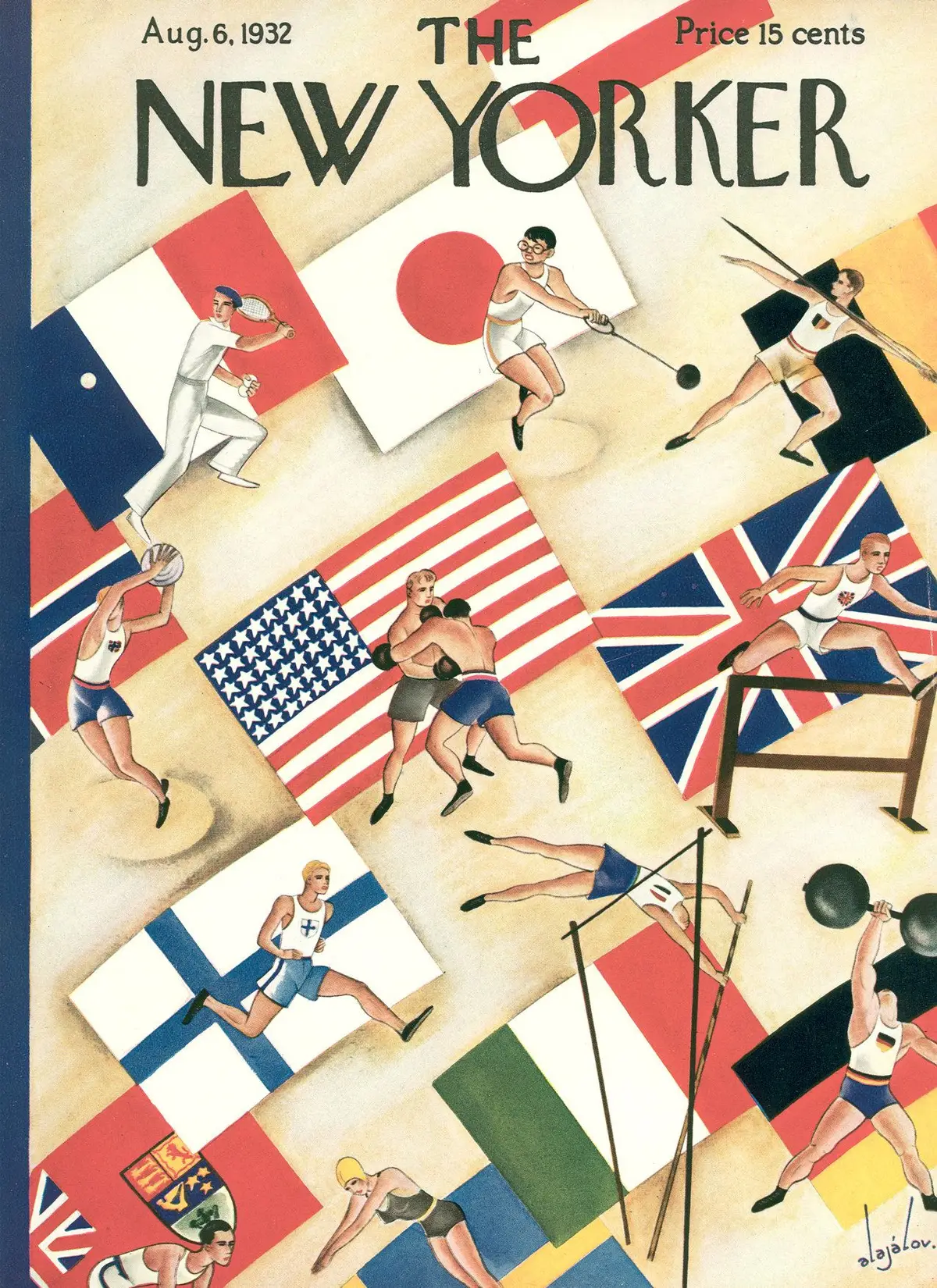 Обложка The New Yorker, 6 августа 1932, художник Константин Алажалов