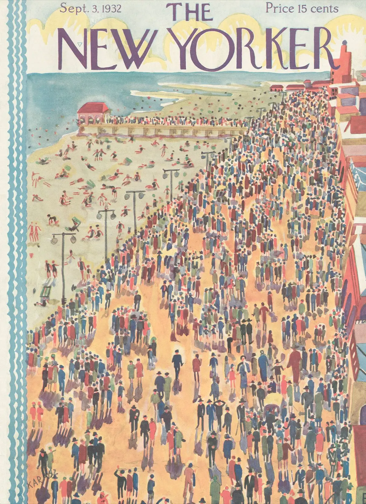 Обложка The New Yorker, 3 сентября 1932, художник Илонка Карас