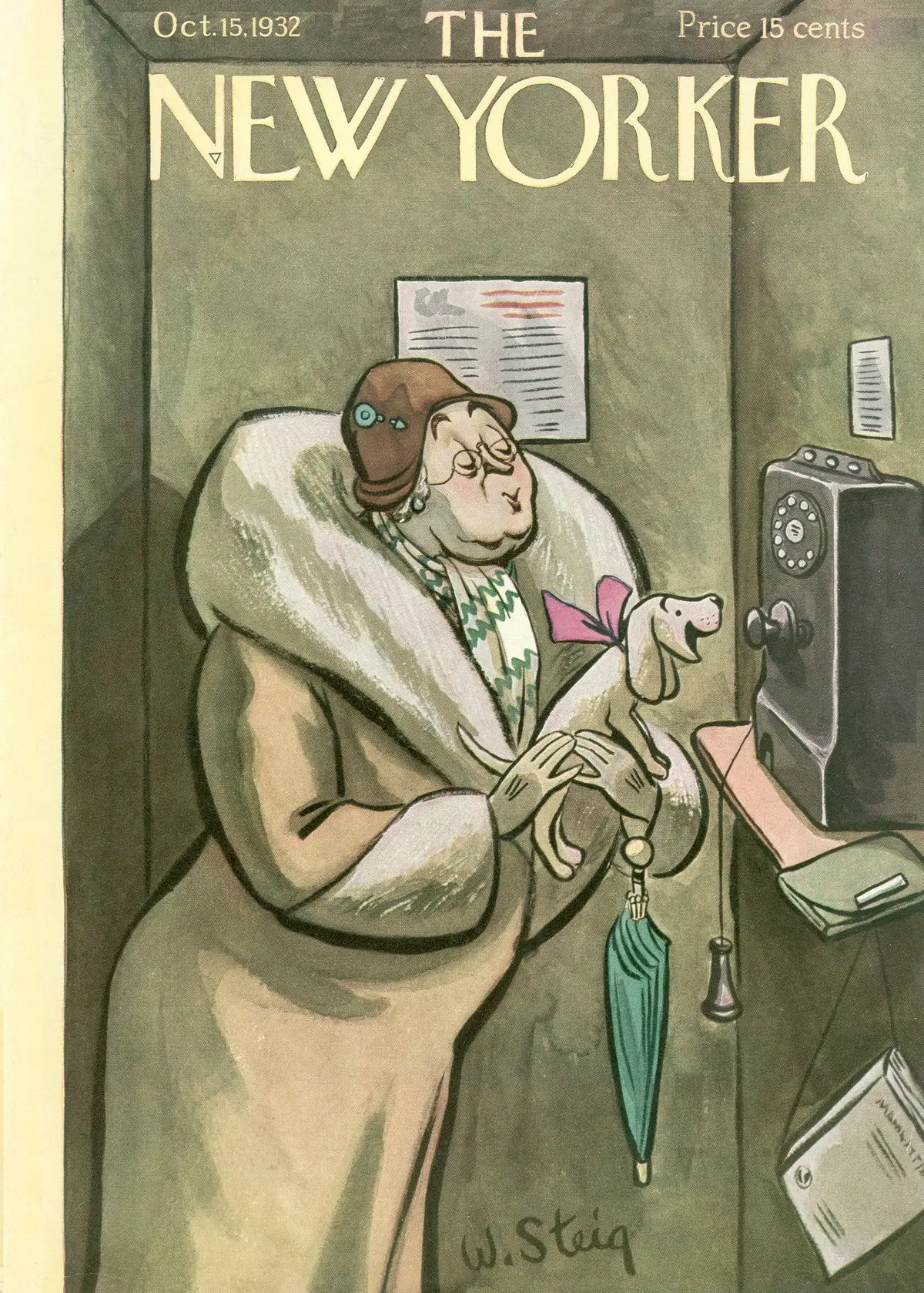 Обложка The New Yorker, 15 октября 1932, художник Уильям Стейг