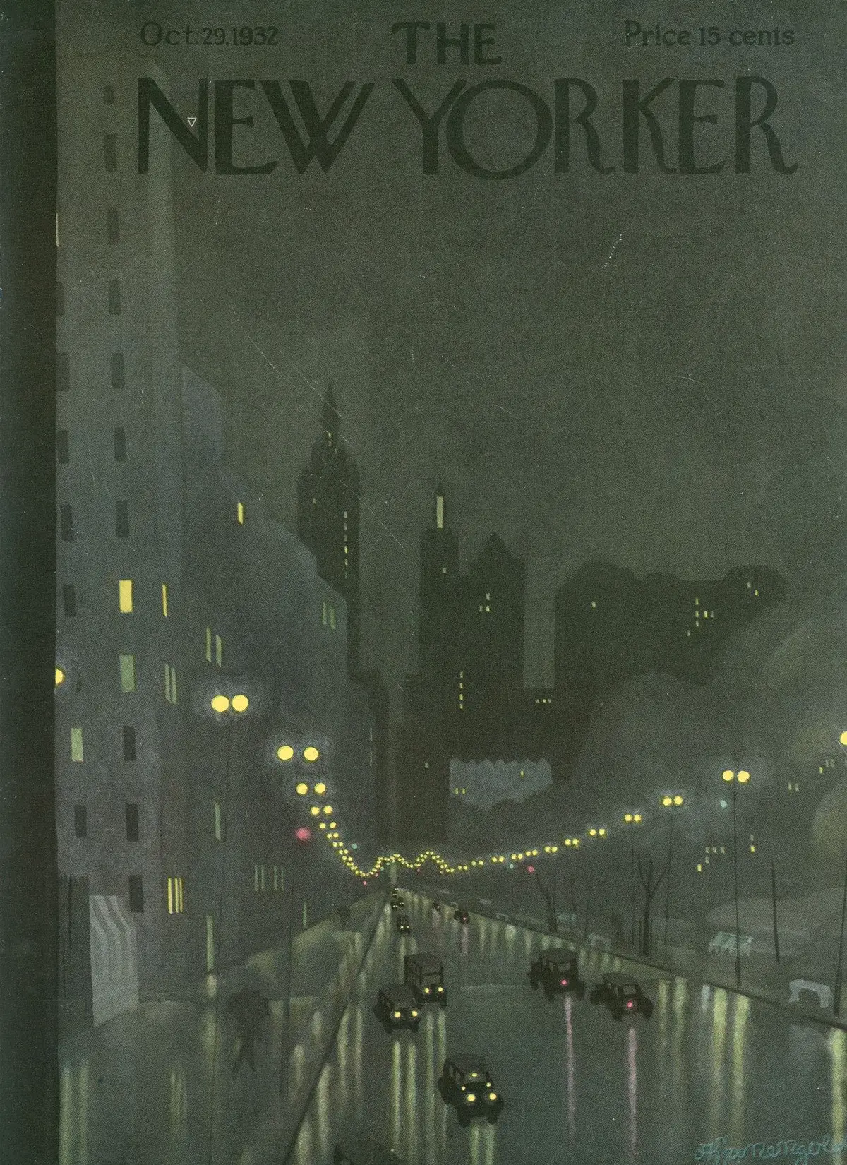 Обложка The New Yorker, 29 октября 1932, художник Адольф К. Кроненголд