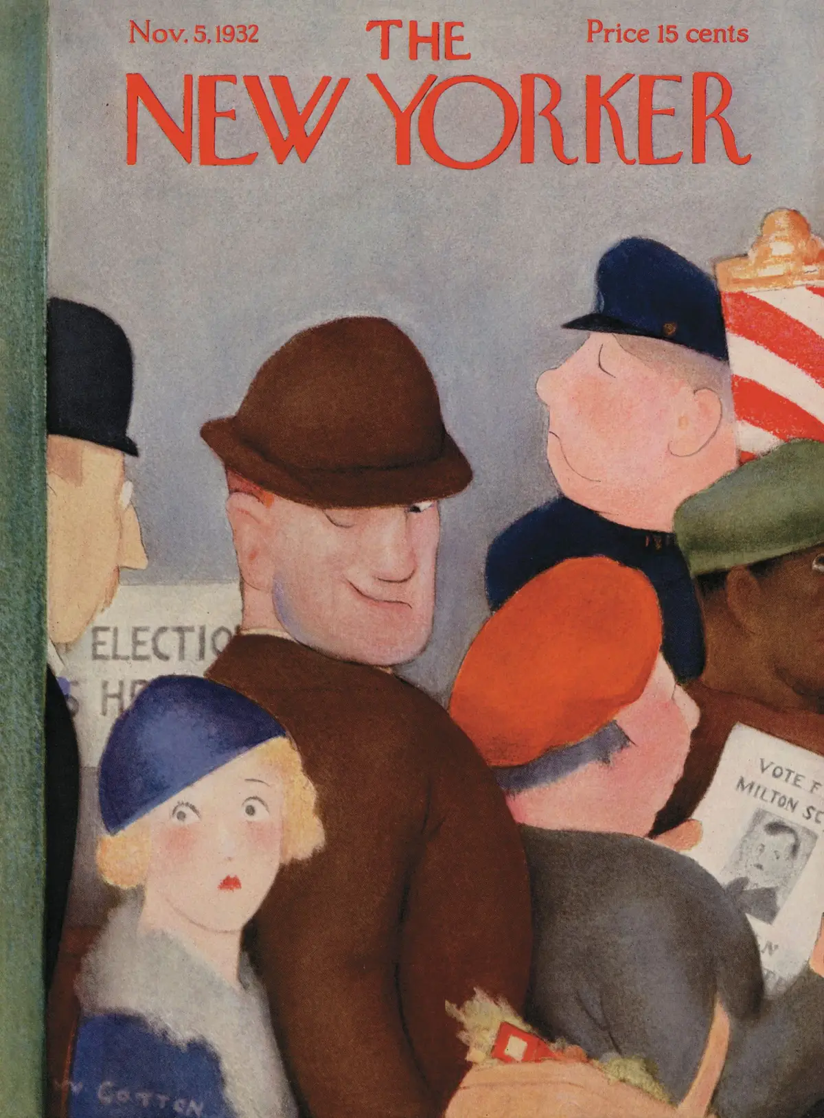 Обложка The New Yorker, 5 ноября 1932, художник Уильям Коттон