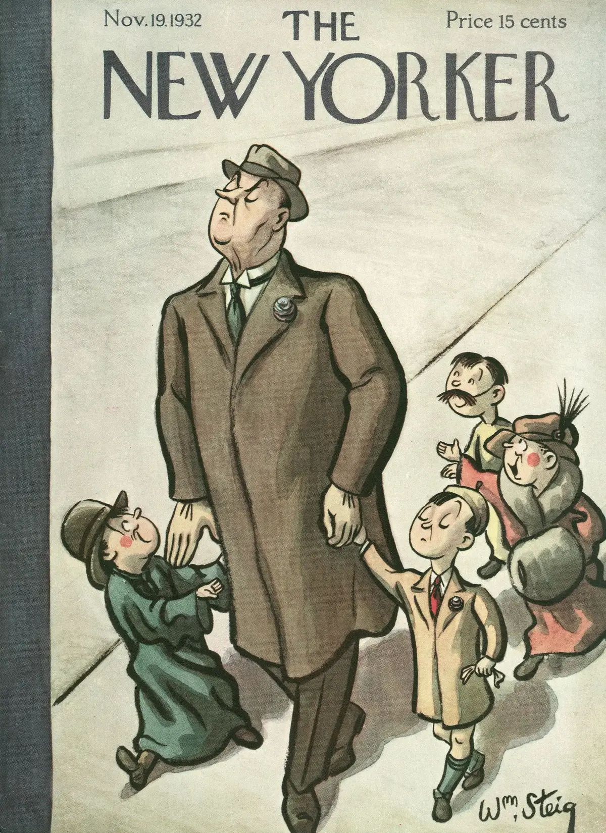 Обложка The New Yorker, 19 ноября 1932, художник Уильям Стейг