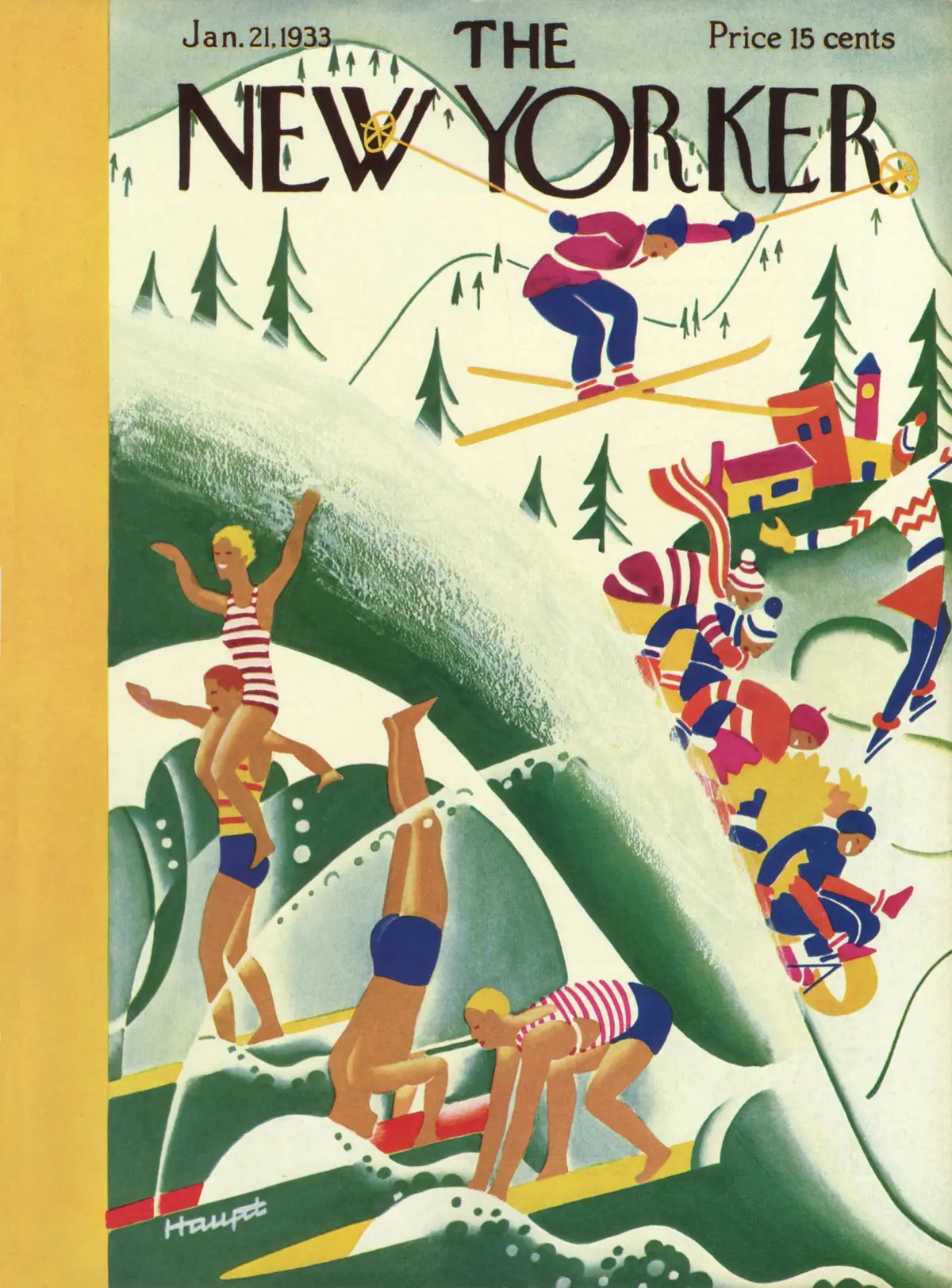 Обложка The New Yorker, 21 января 1933, художник Теодор Г. Хаупт