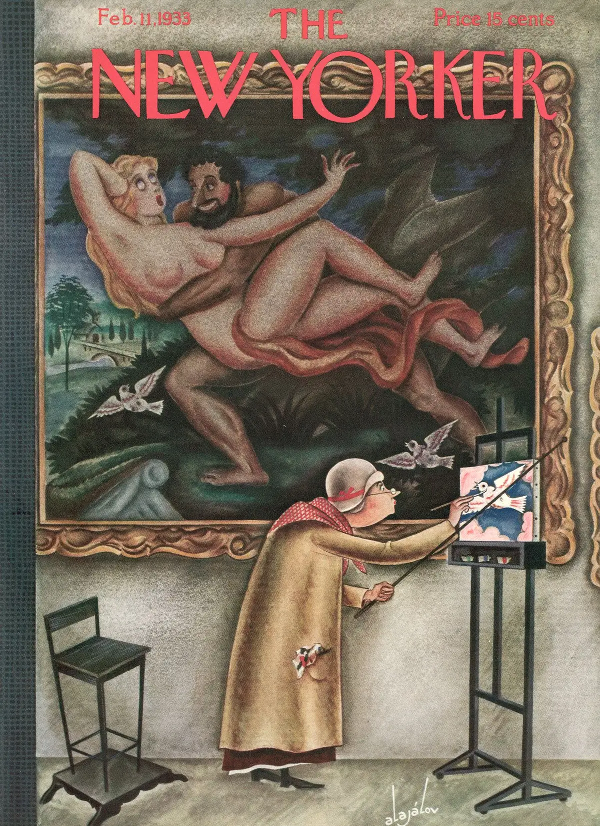 Обложка The New Yorker, 11 февраля 1933, художник Константин Алажалов