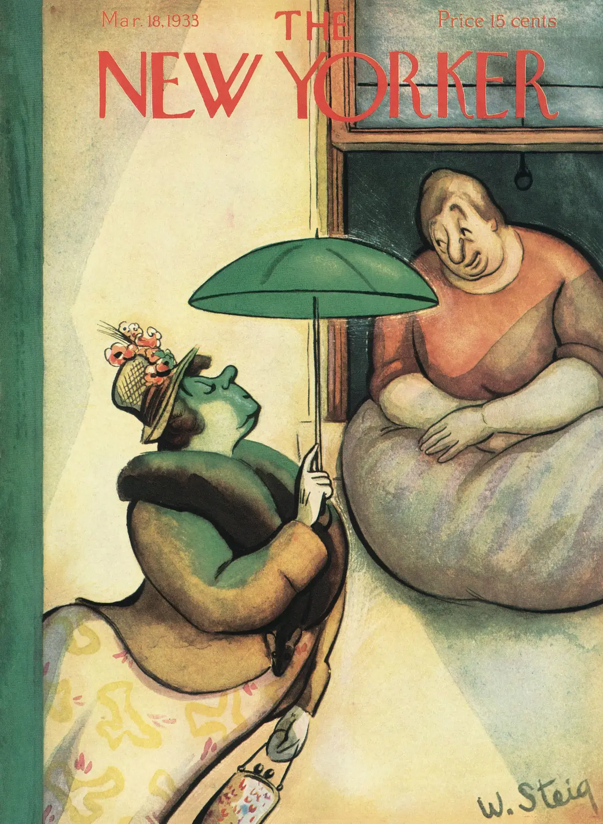 Обложка The New Yorker, 18 марта 1933, художник Уильям Стейг