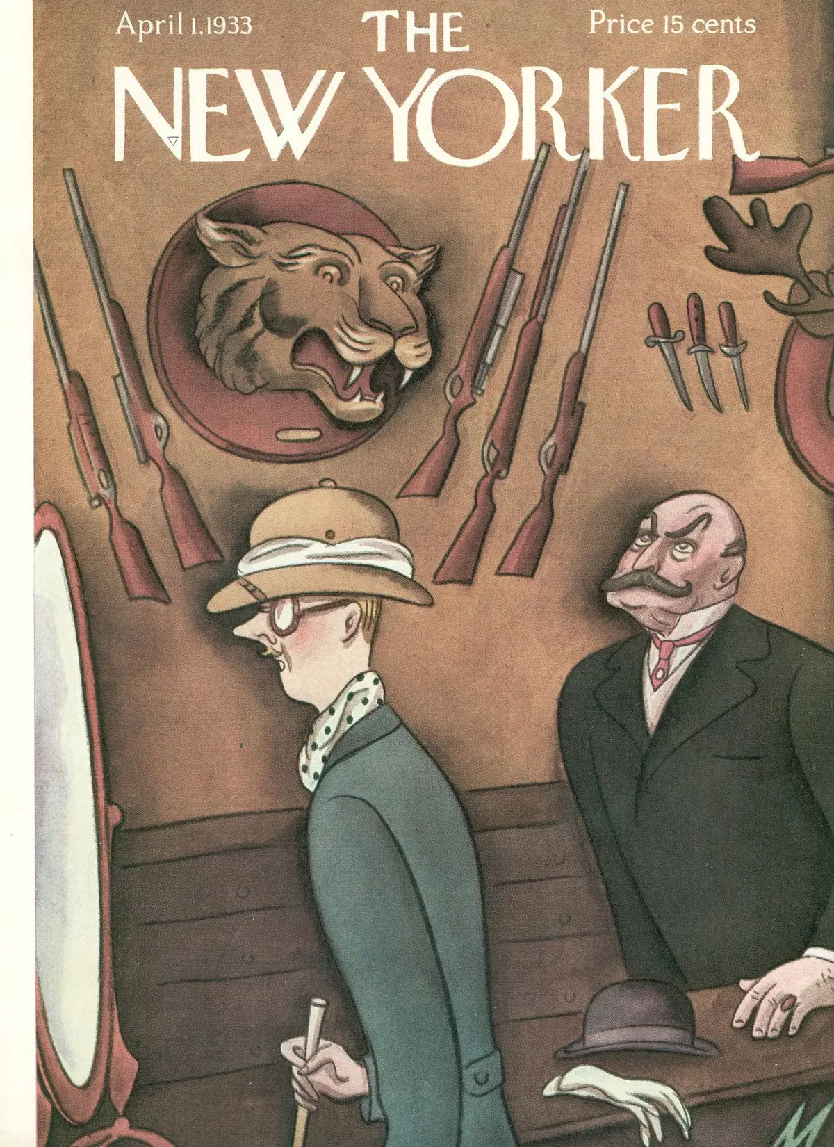 Обложка The New Yorker, 1 апреля 1933, художник Джулиан де Миски