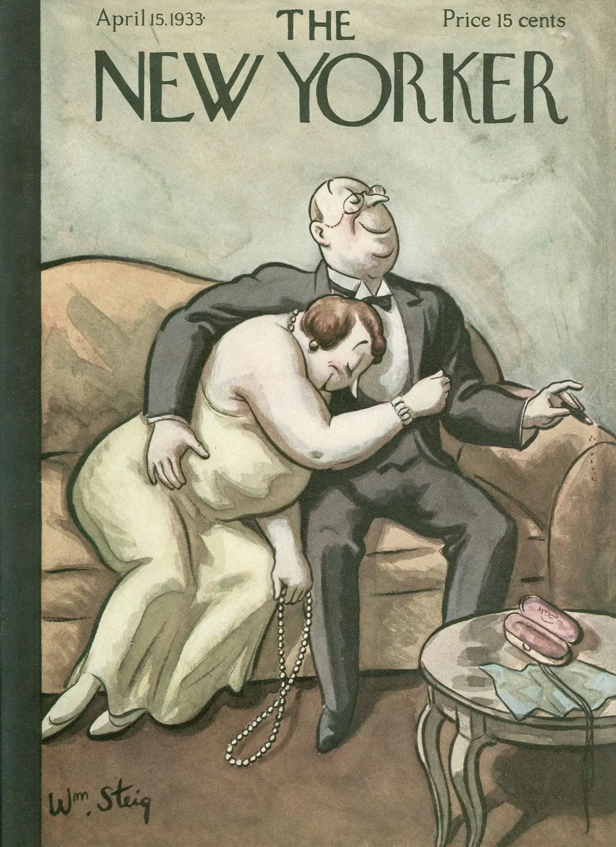 Обложка The New Yorker, 15 апреля 1933, художник Уильям Стейг