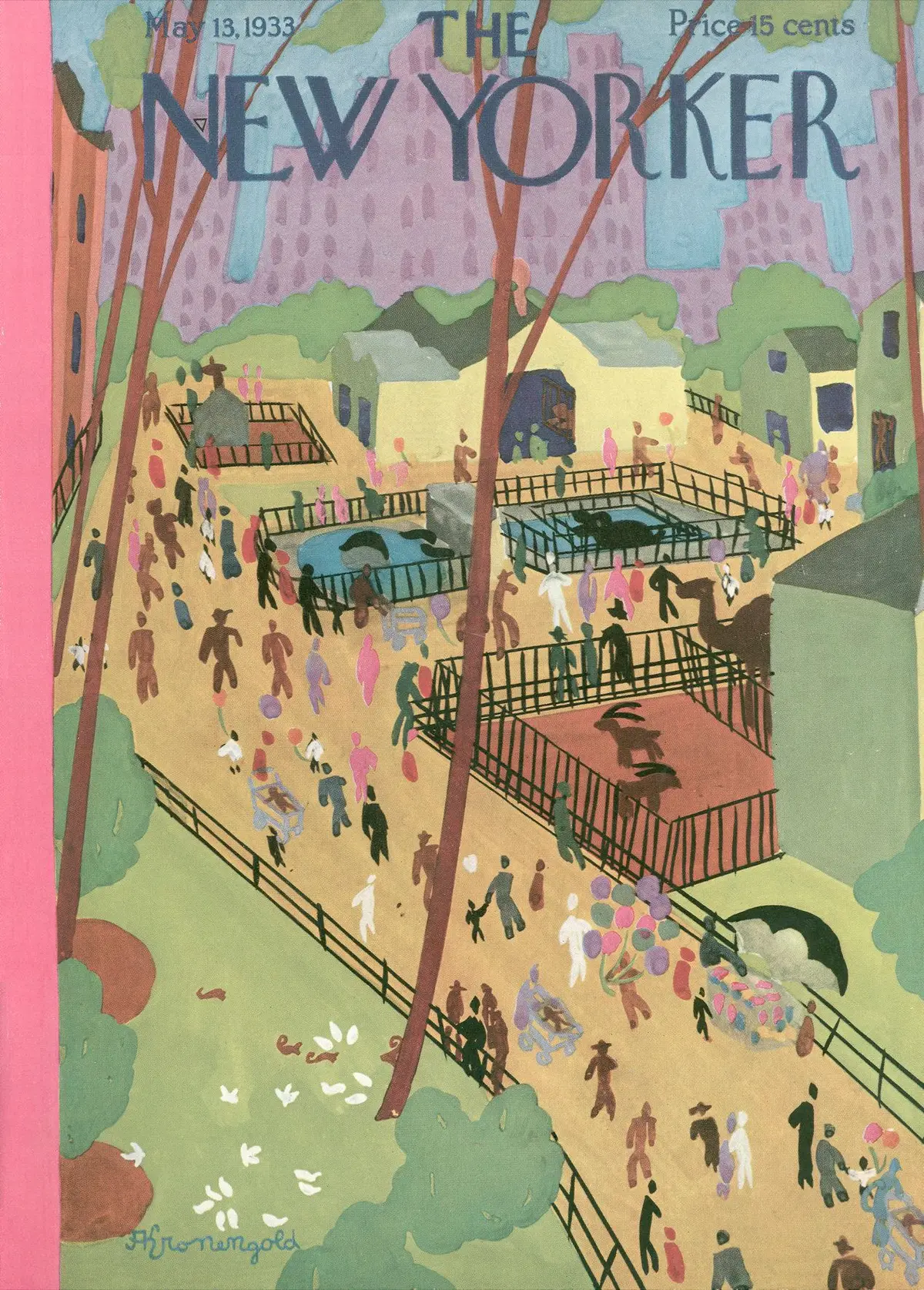 Обложка The New Yorker, 13 мая 1933, художник Адольф К. Кроненголд