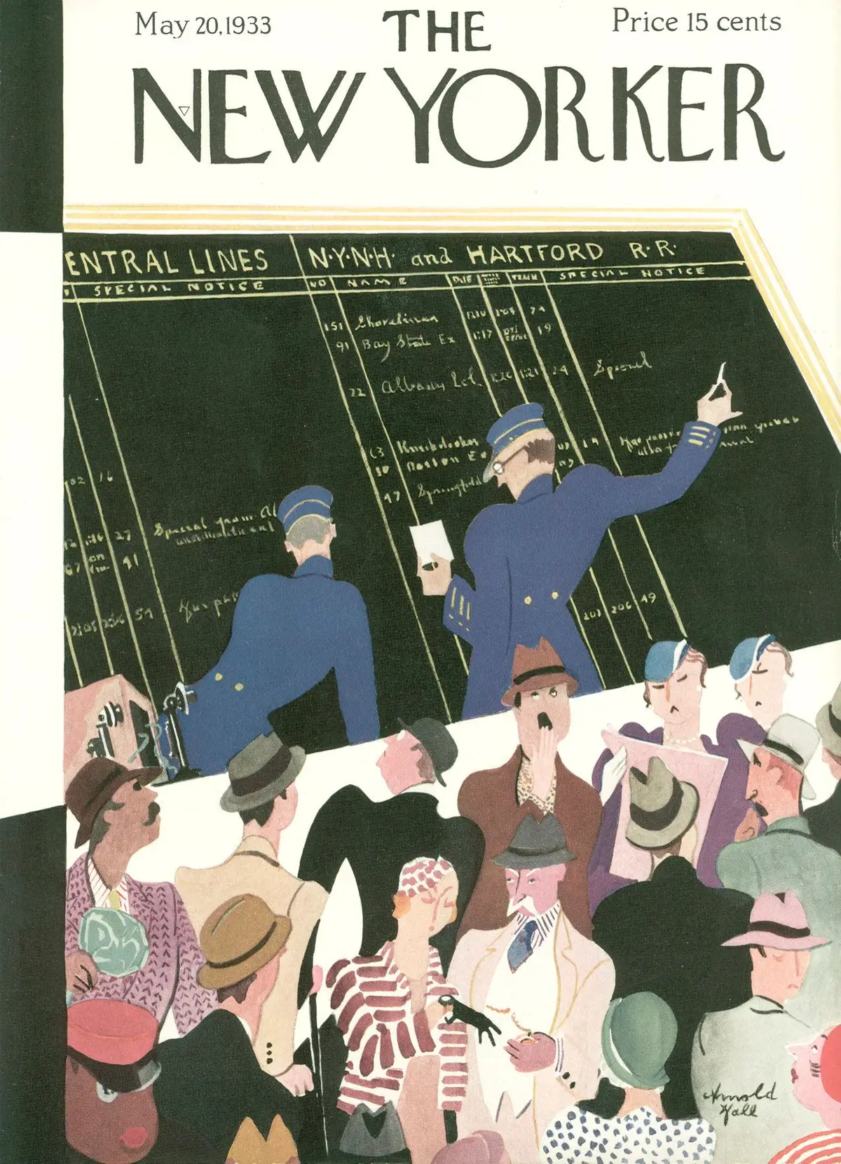 Обложка The New Yorker, 20 мая 1933, художник Арнольд Абнер Холл