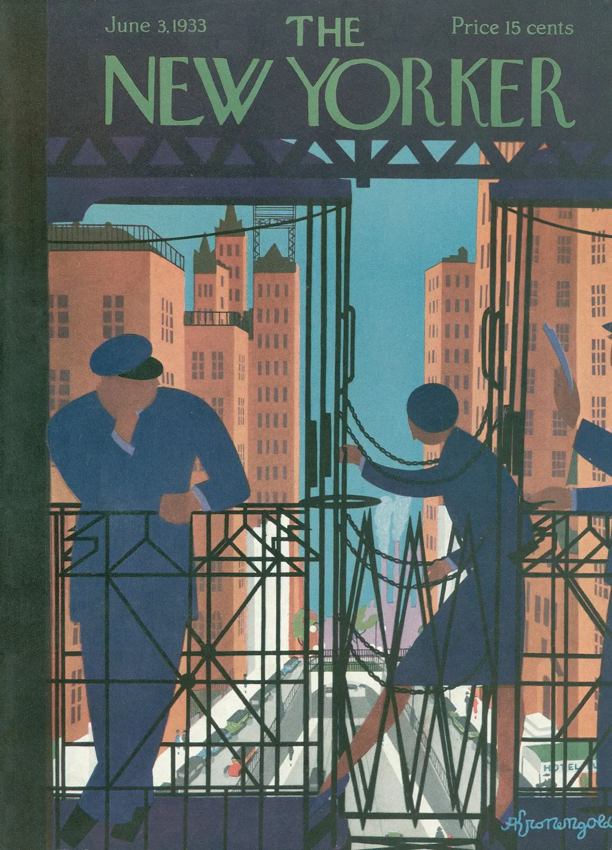 Обложка The New Yorker, 3 июня 1933, художник Адольф К. Кроненголд