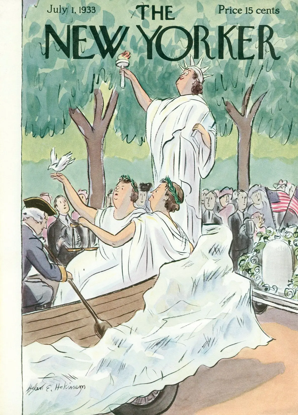 Обложка The New Yorker, 1 июля 1933, художник Хелен Э. Хокинсон