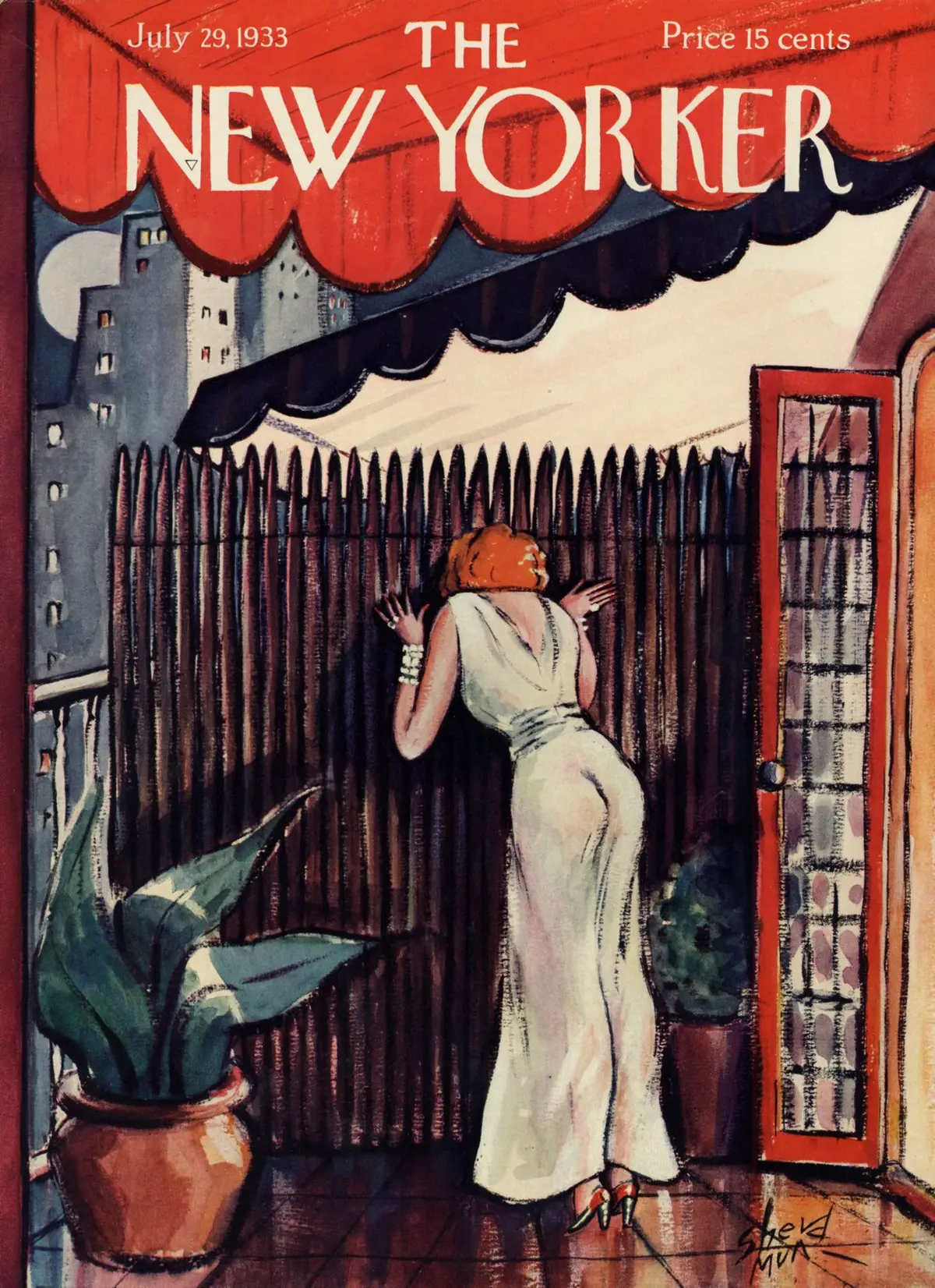 Обложка The New Yorker, 29 июля 1933, художник Барбара Шермунд