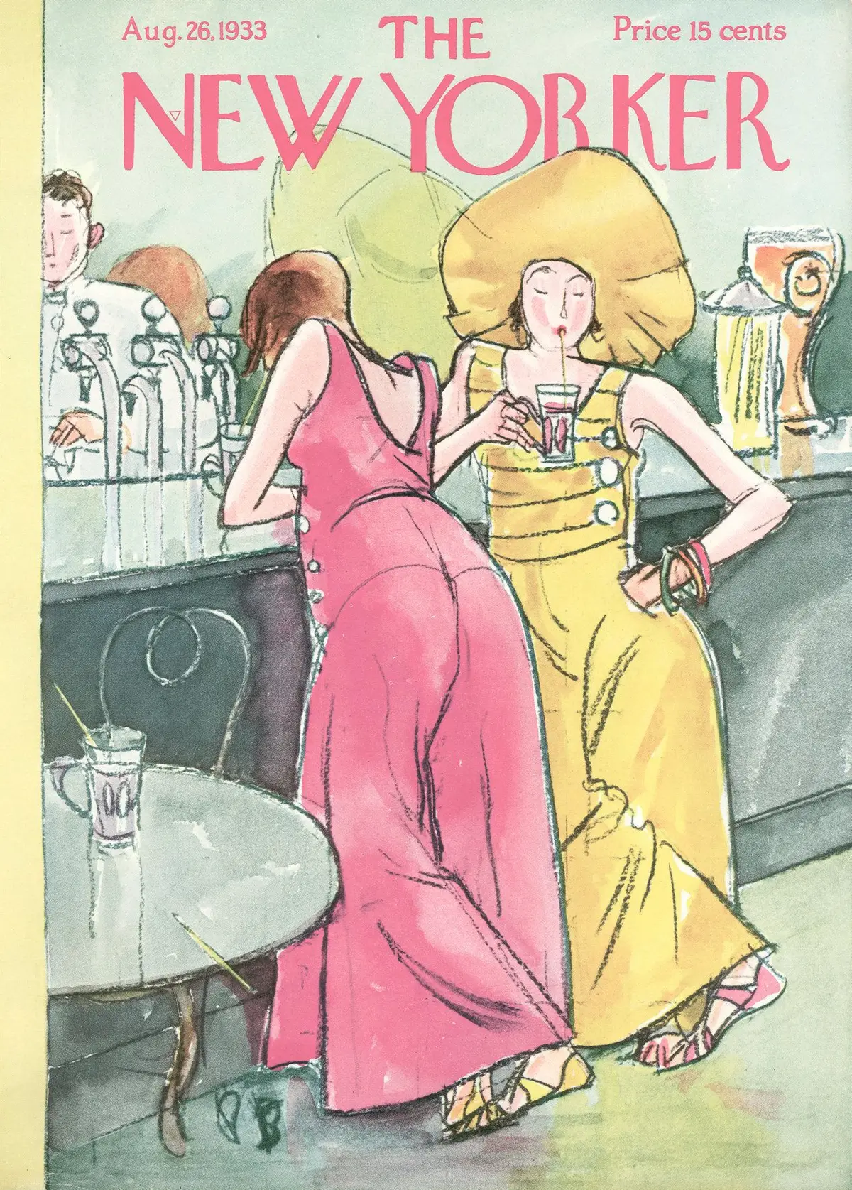Обложка The New Yorker, 26 августа 1933, художник Перри Барлоу