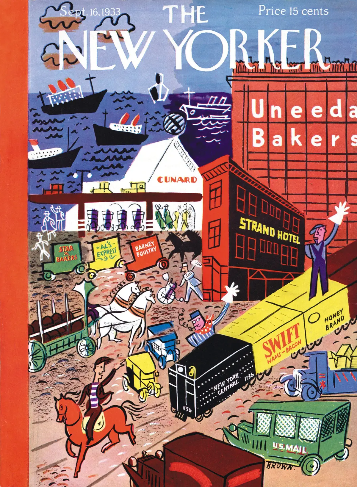 Обложка The New Yorker, 16 сентября 1933, художник Гарри Браун