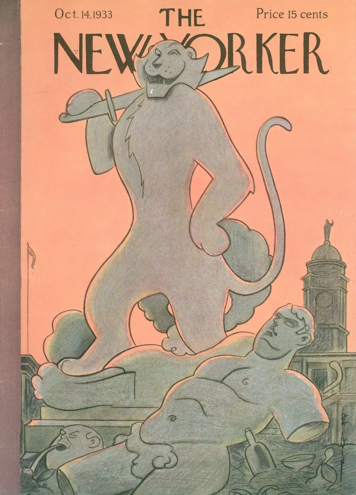 Обложка The New Yorker, 14 октября 1933, художник Реа Ирвин