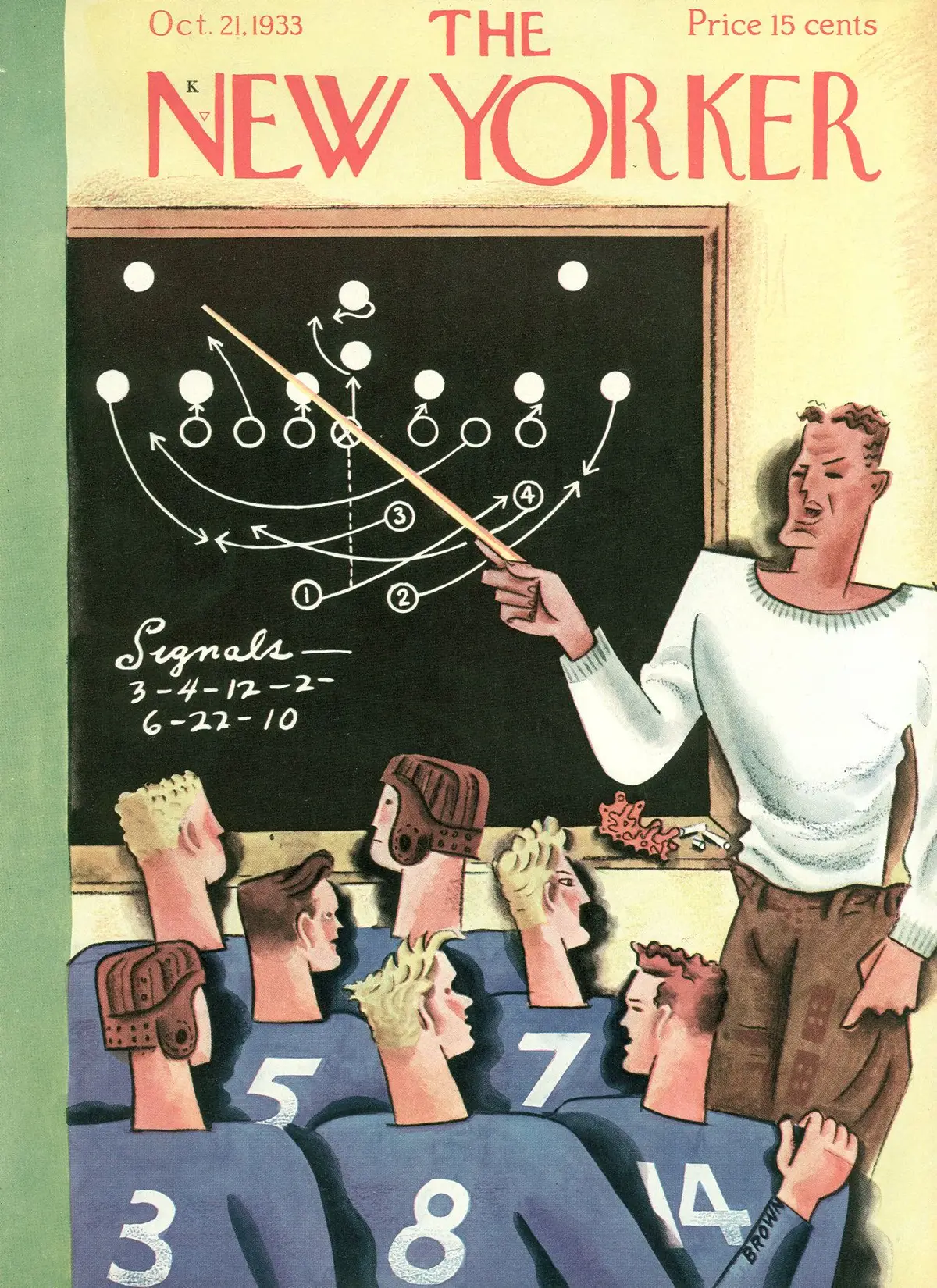 Обложка The New Yorker, 21 октября 1933, художник Гарри Браун