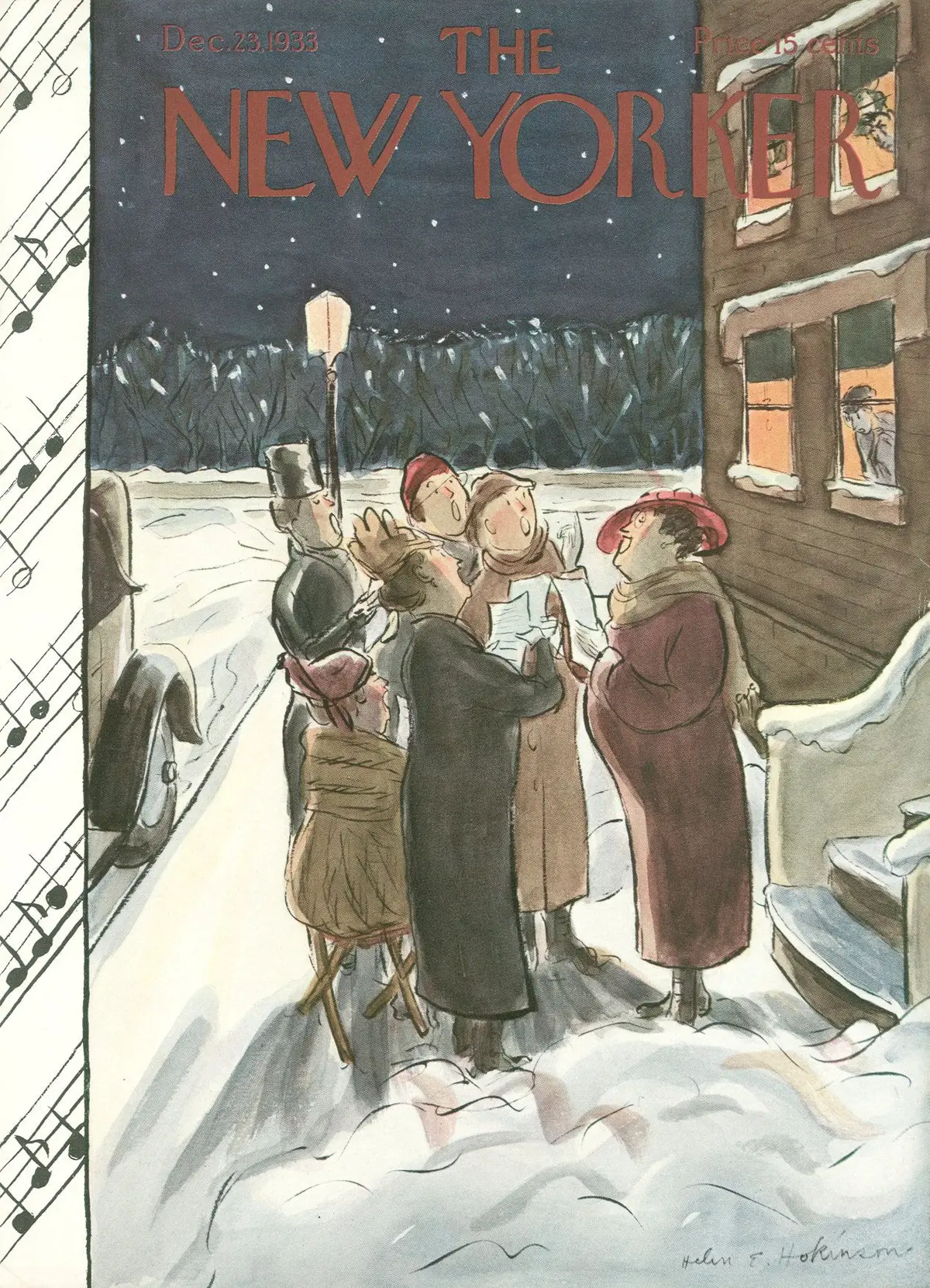 Обложка The New Yorker, 23 декабря 1933, художник Хелен Э. Хокинсон