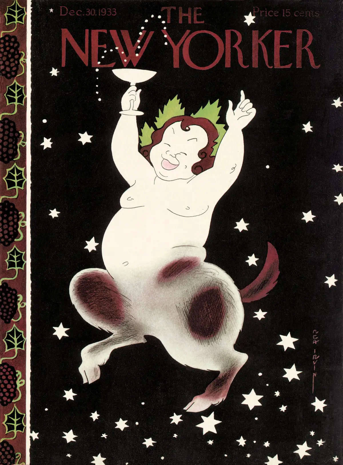 Обложка The New Yorker, 30 декабря 1933, художник Реа Ирвин