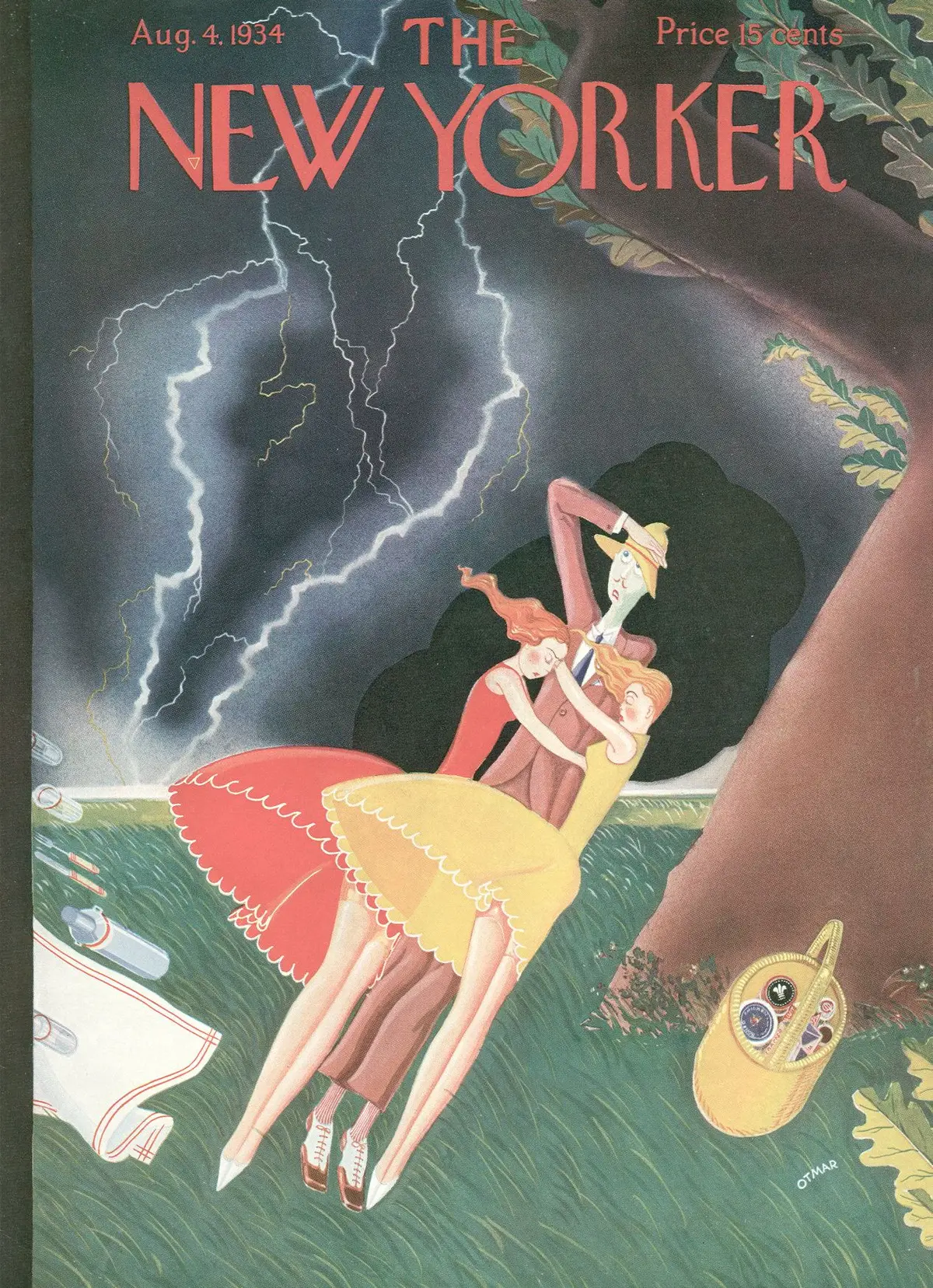 Обложка The New Yorker, 4 августа 1934, художник Й. Отмар