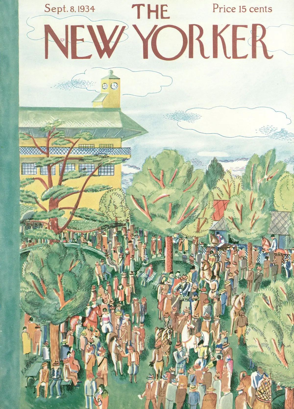 Обложка The New Yorker, 8 сентября 1934, художник Илонка Карас