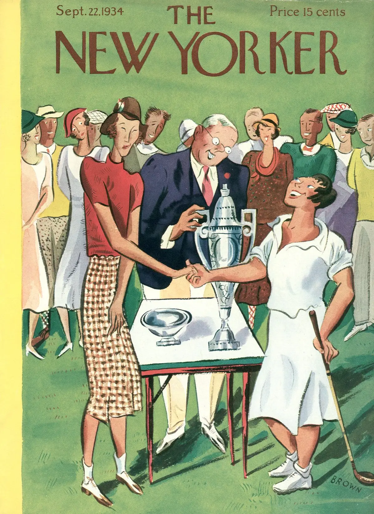 Обложка The New Yorker, 22 сентября 1934, художник Гарри Браун