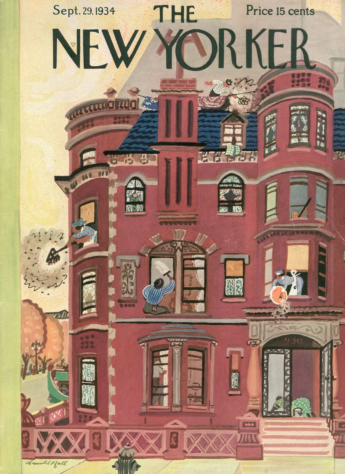 Обложка The New Yorker, 29 сентября 1934, художник Арнольд Абнер Холл