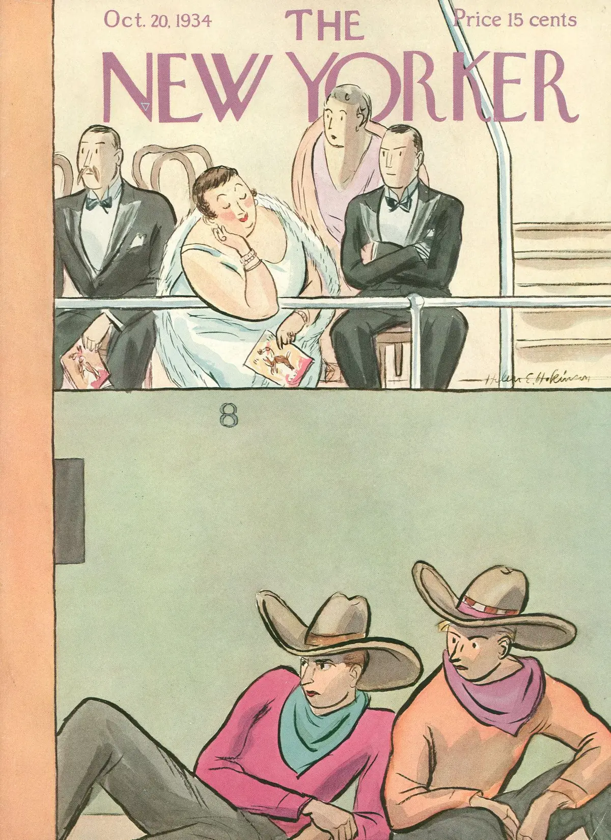 Обложка The New Yorker, 20 октября 1934, художник Хелен Э. Хокинсон