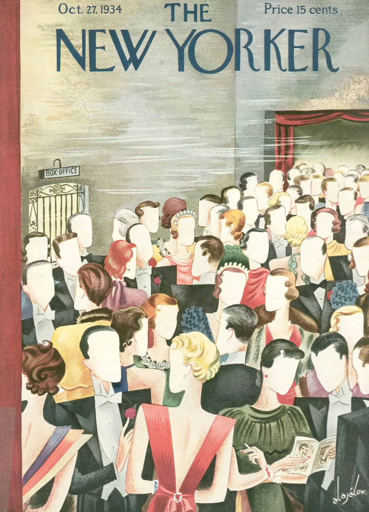 Обложка The New Yorker, 27 октября 1934, художник Константин Алажалов