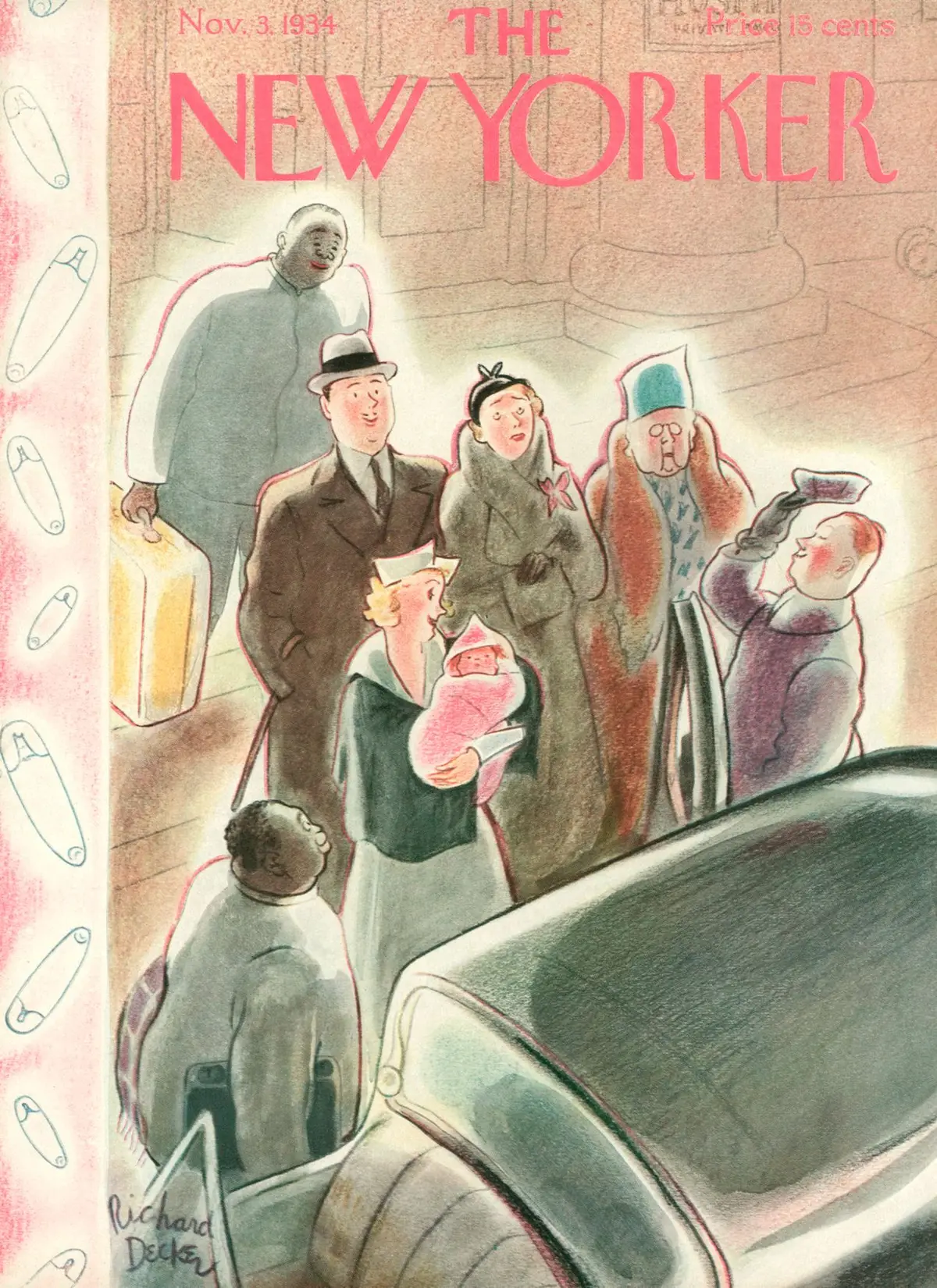 Обложка The New Yorker, 3 ноября 1934, художник Ричард Деккер