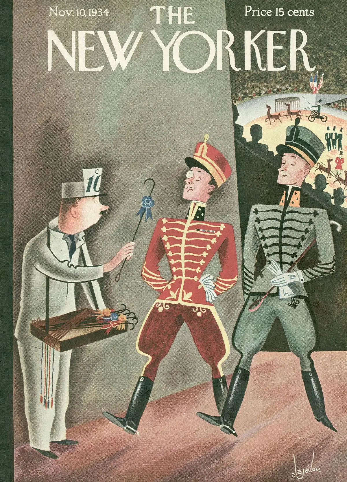 Обложка The New Yorker, 10 ноября 1934, художник Константин Алажалов