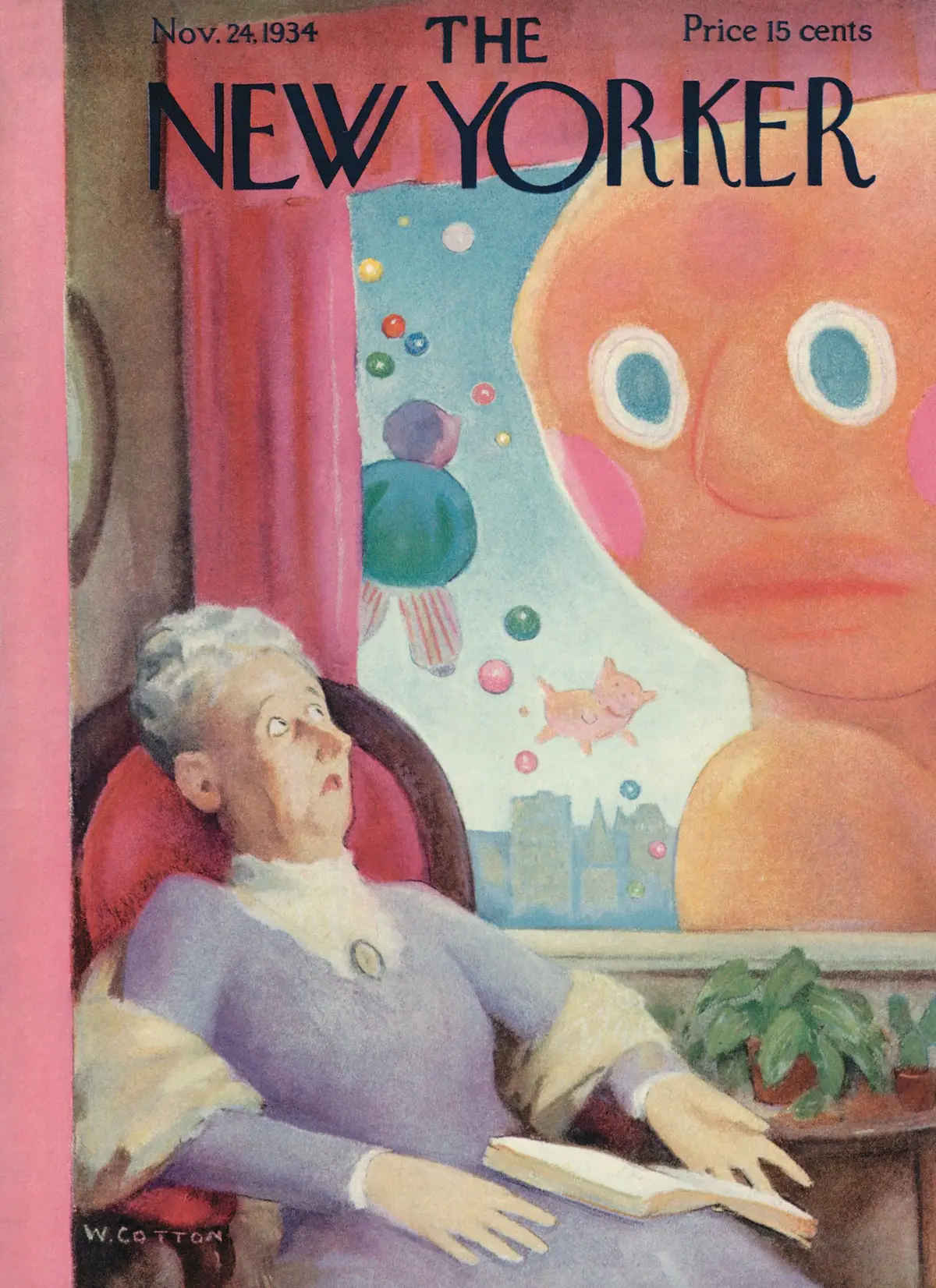 Обложка The New Yorker, 24 ноября 1934, художник Уильям Коттон