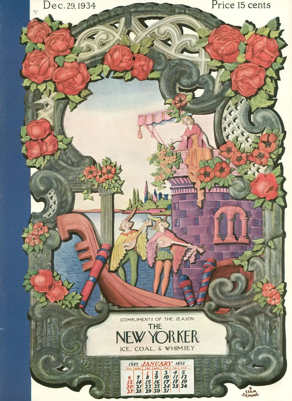 Обложка The New Yorker, 29 декабря 1934, художник С. Лиам Данн