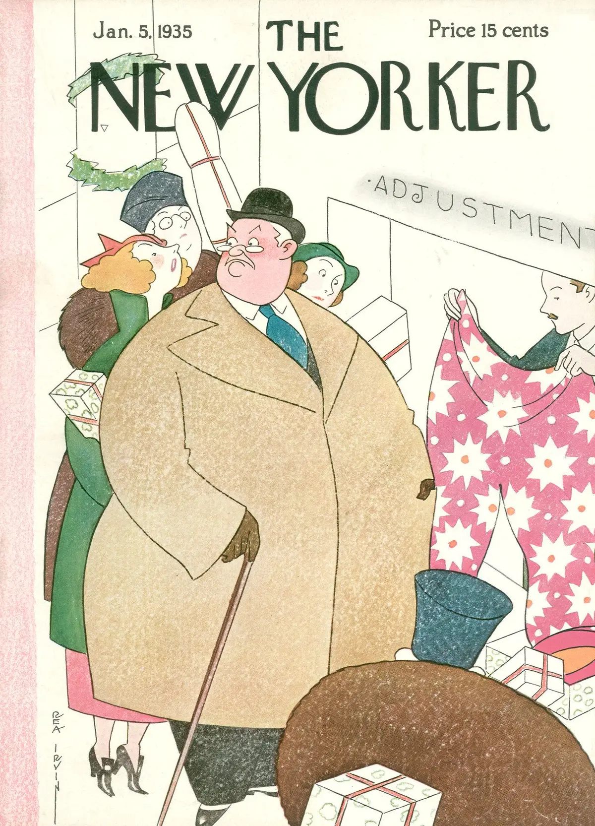 Обложка The New Yorker, 5 января 1935, художник Реа Ирвин