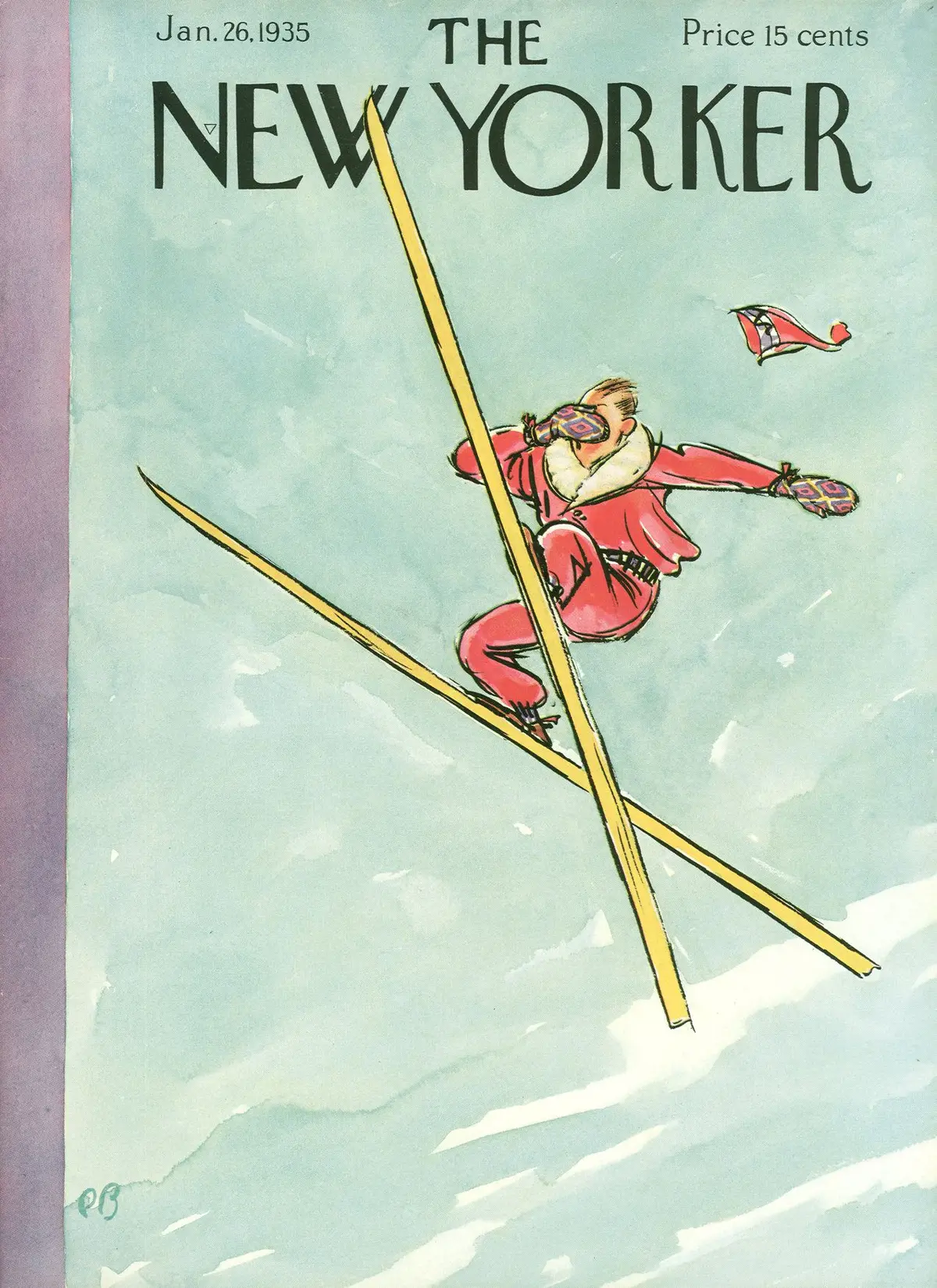 Обложка The New Yorker, 26 января 1935, художник Перри Барлоу