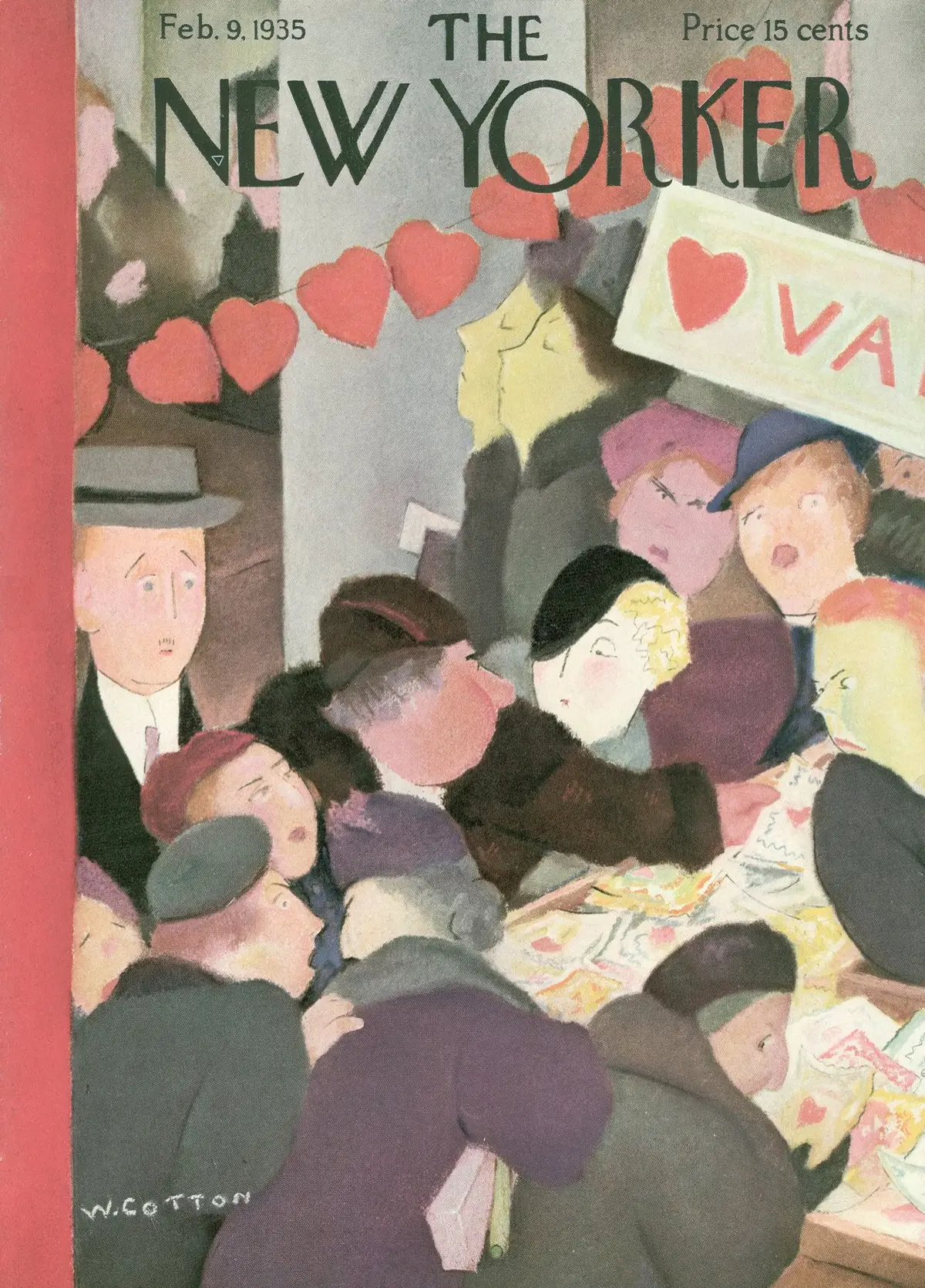Обложка The New Yorker, 9 февраля 1935, художник Уильям Коттон