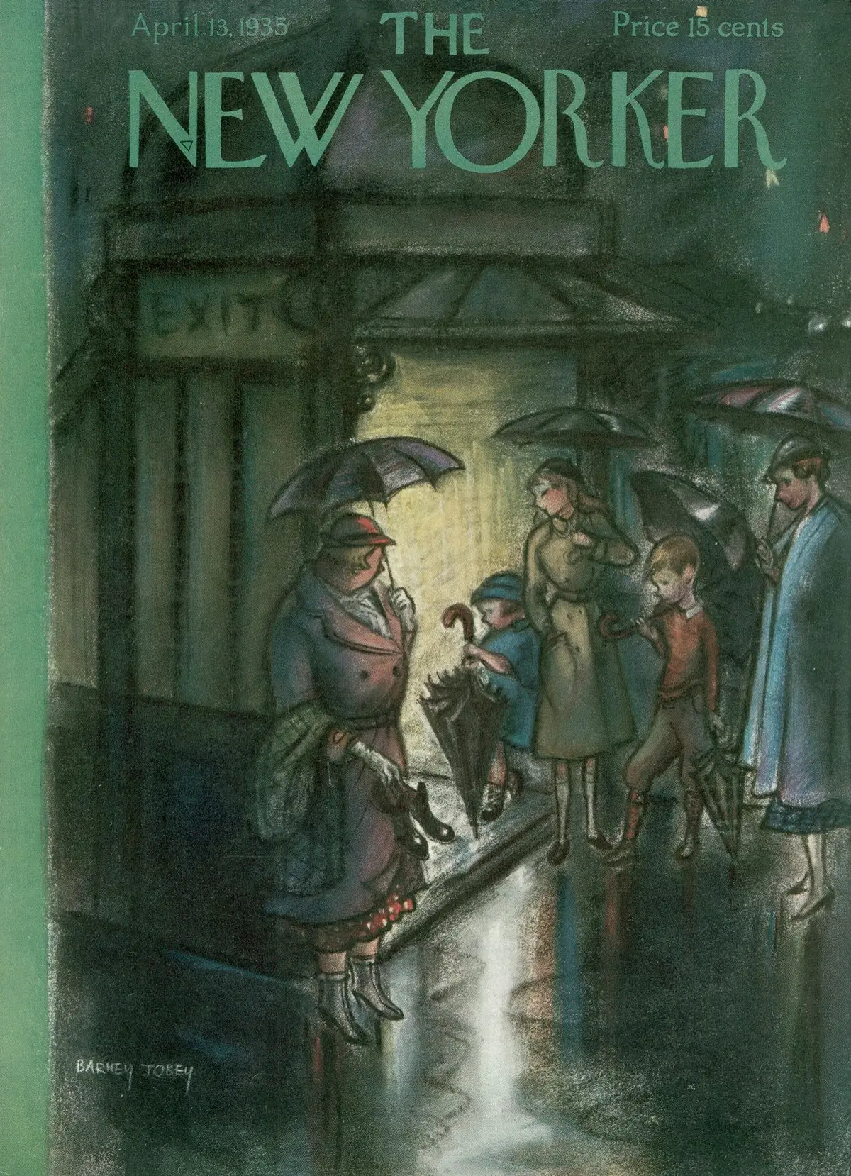 Обложка The New Yorker, 13 апреля 1935, художник Барни Тоби