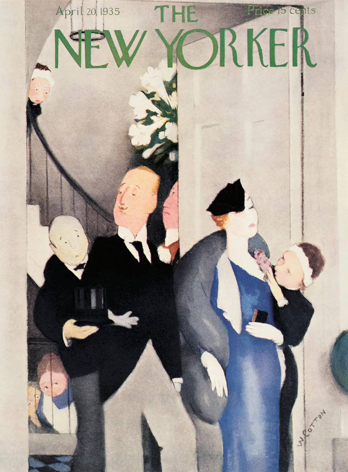 Обложка The New Yorker, 20 апреля 1935, художник Уильям Коттон