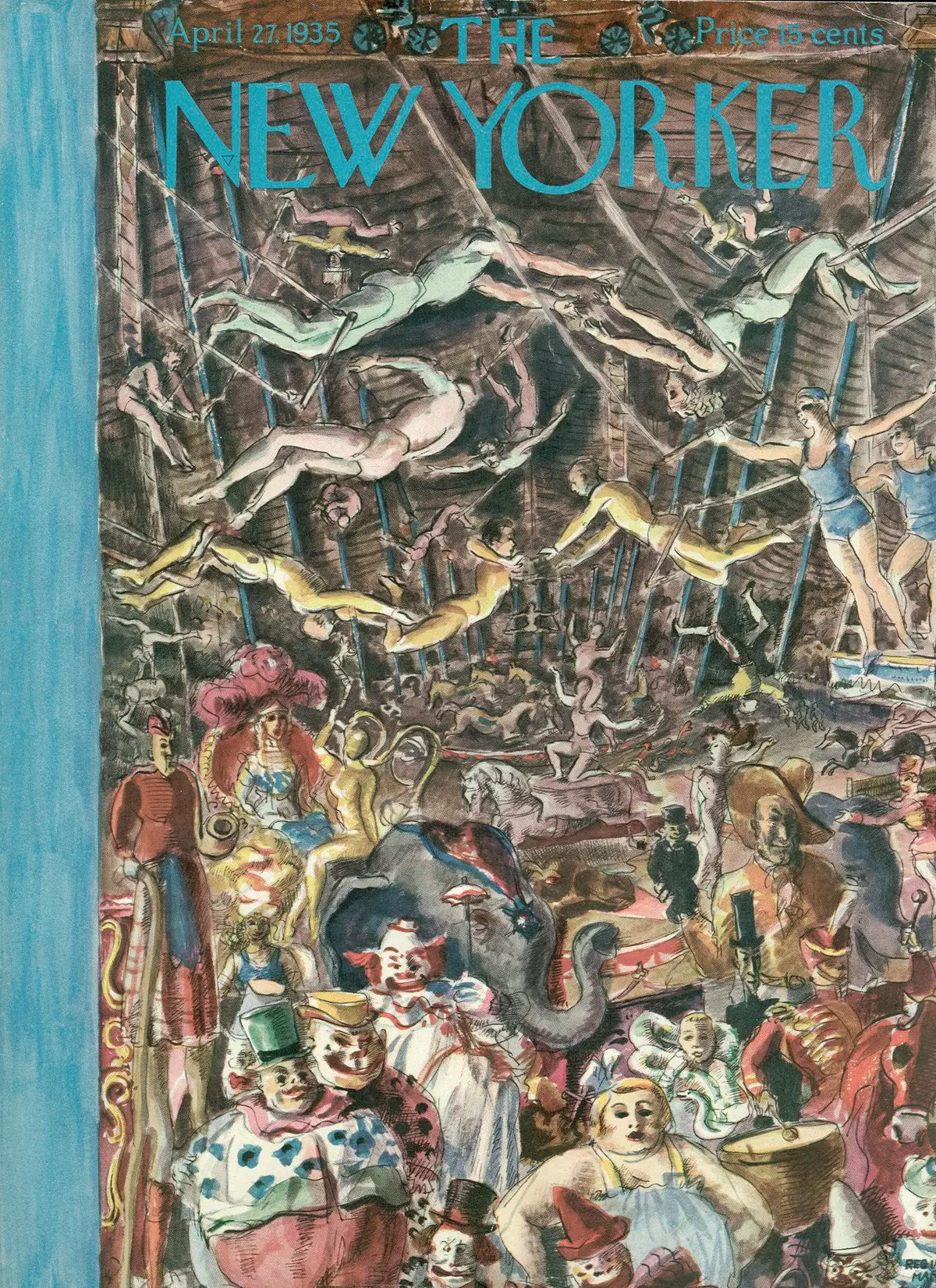 Обложка The New Yorker, 27 апреля 1935, художник Реджинальд Марш