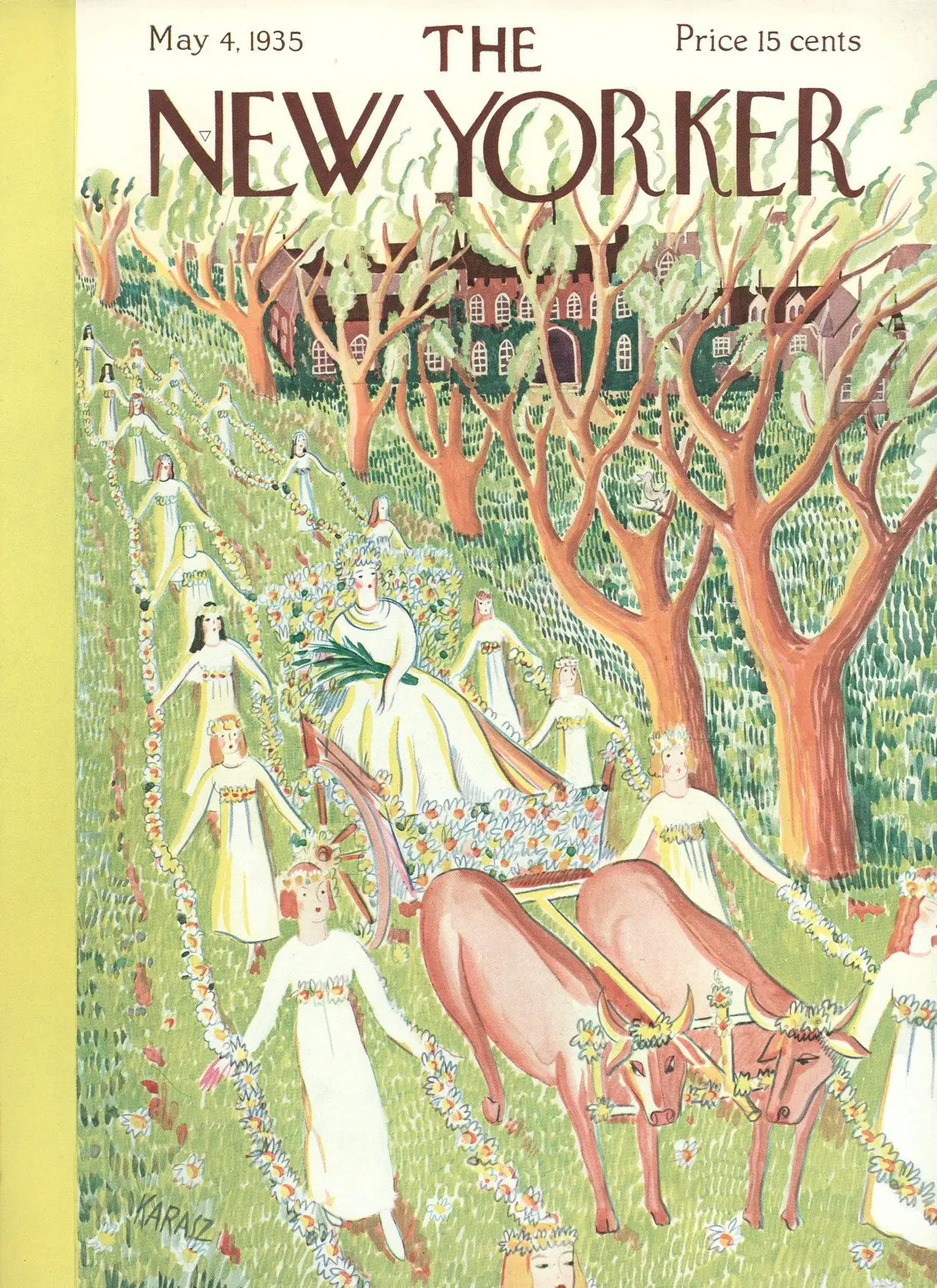 Обложка The New Yorker, 4 мая 1935, художник Илонка Карас