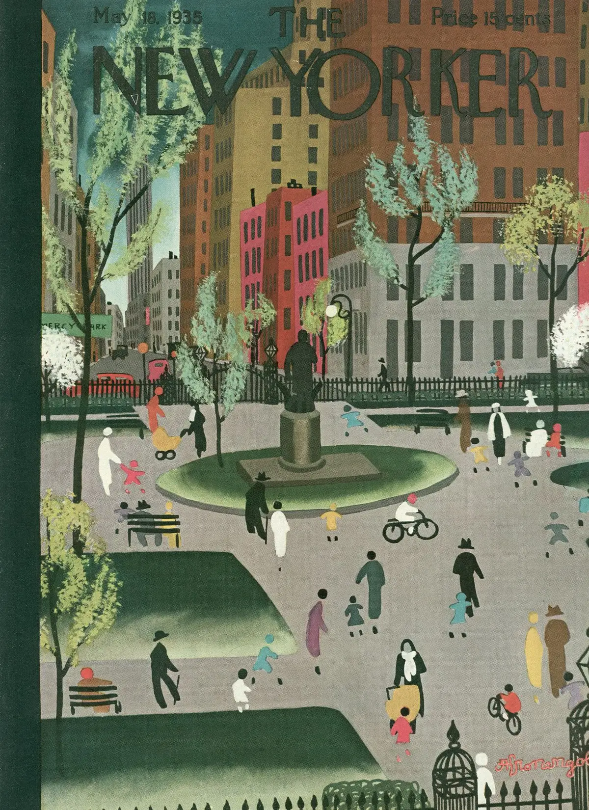 Обложка The New Yorker, 18 мая 1935, художник Адольф К. Кроненголд