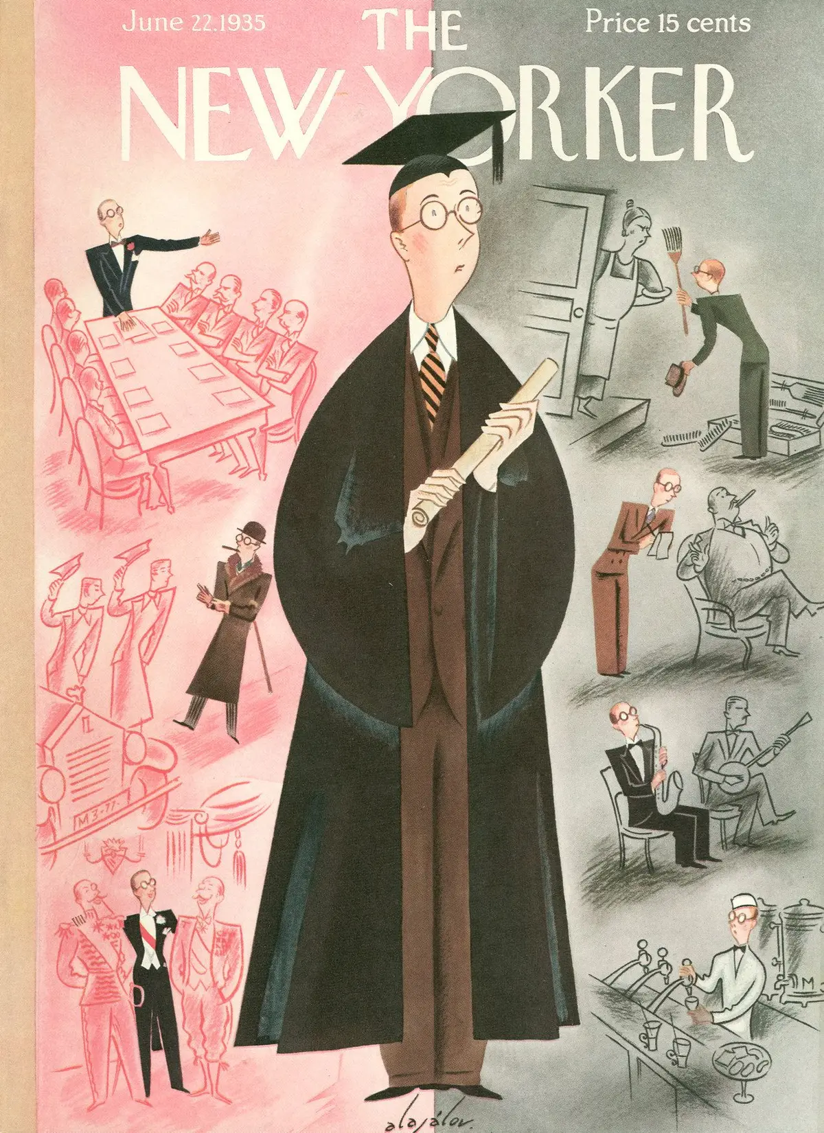 Обложка The New Yorker, 22 июня 1935, художник Константин Алажалов