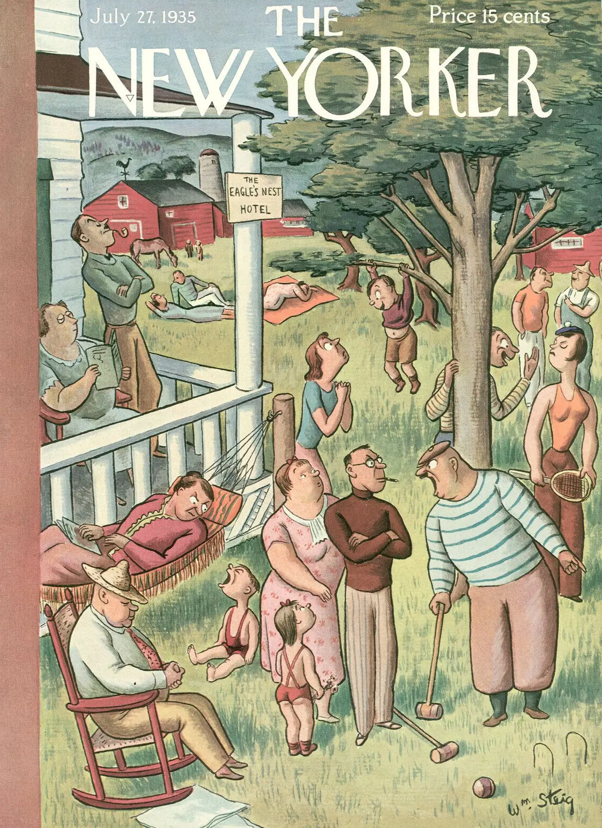 Обложка The New Yorker, 27 июля 1935, художник Уильям Стейг