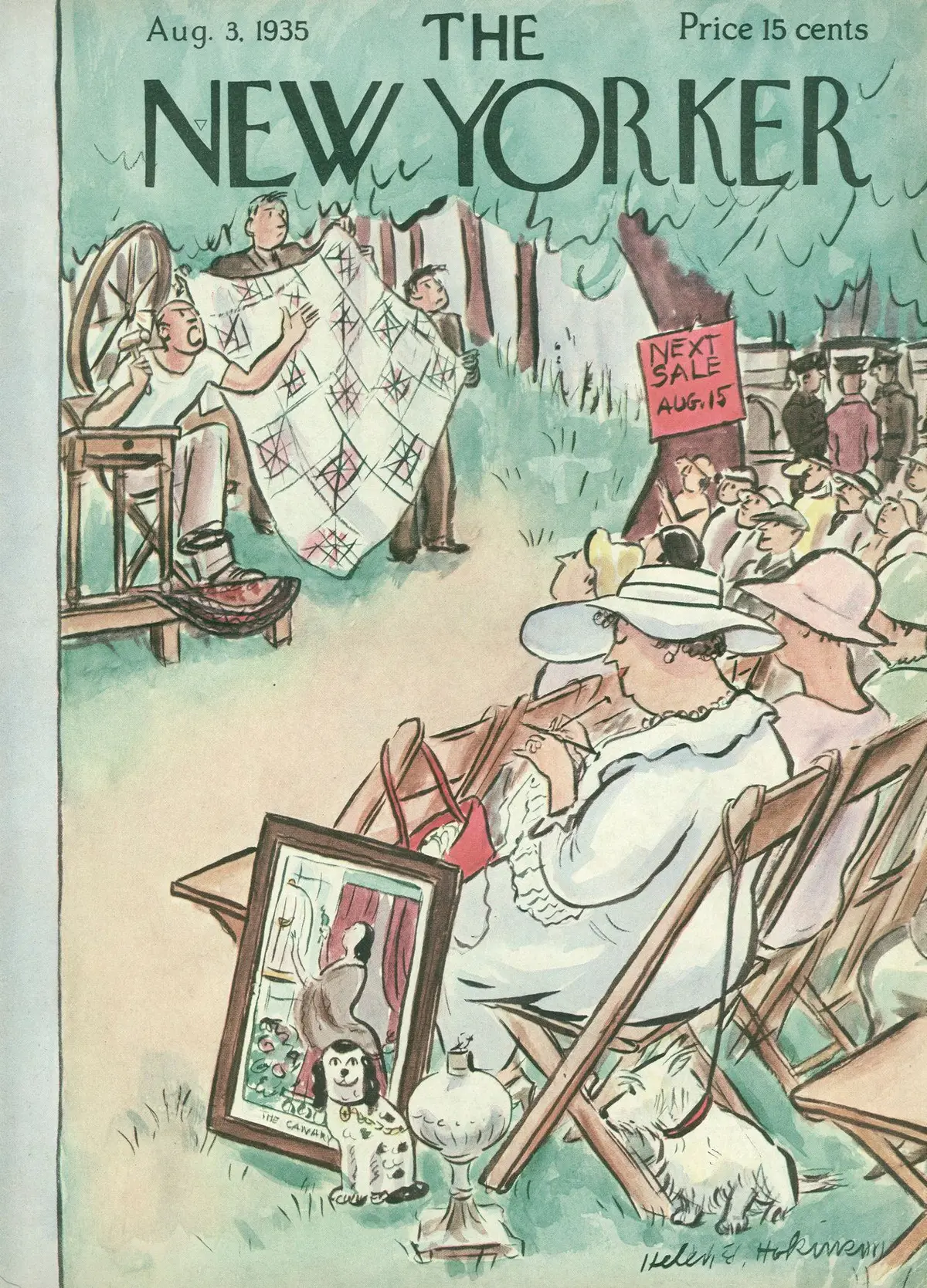 Обложка The New Yorker, 3 августа 1935, художник Хелен Э. Хокинсон