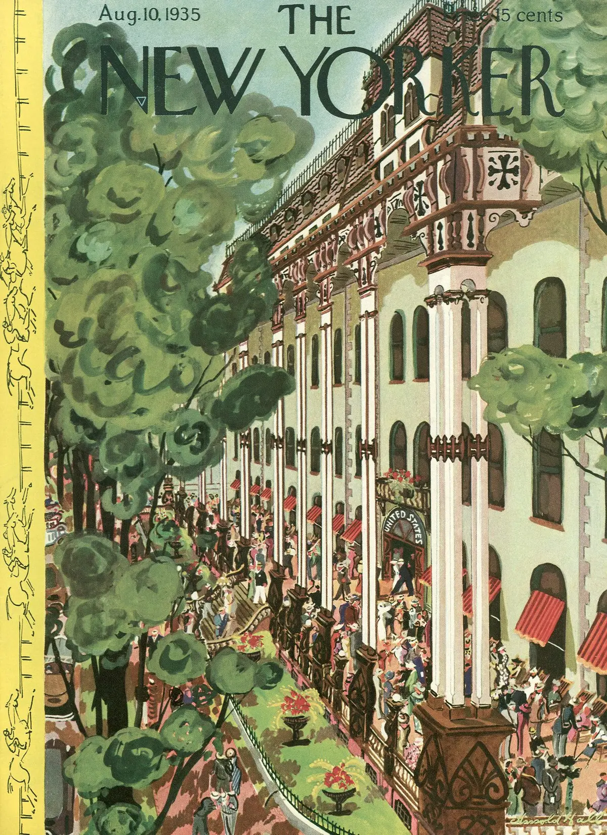 Обложка The New Yorker, 10 августа 1935, художник Арнольд Абнер Холл