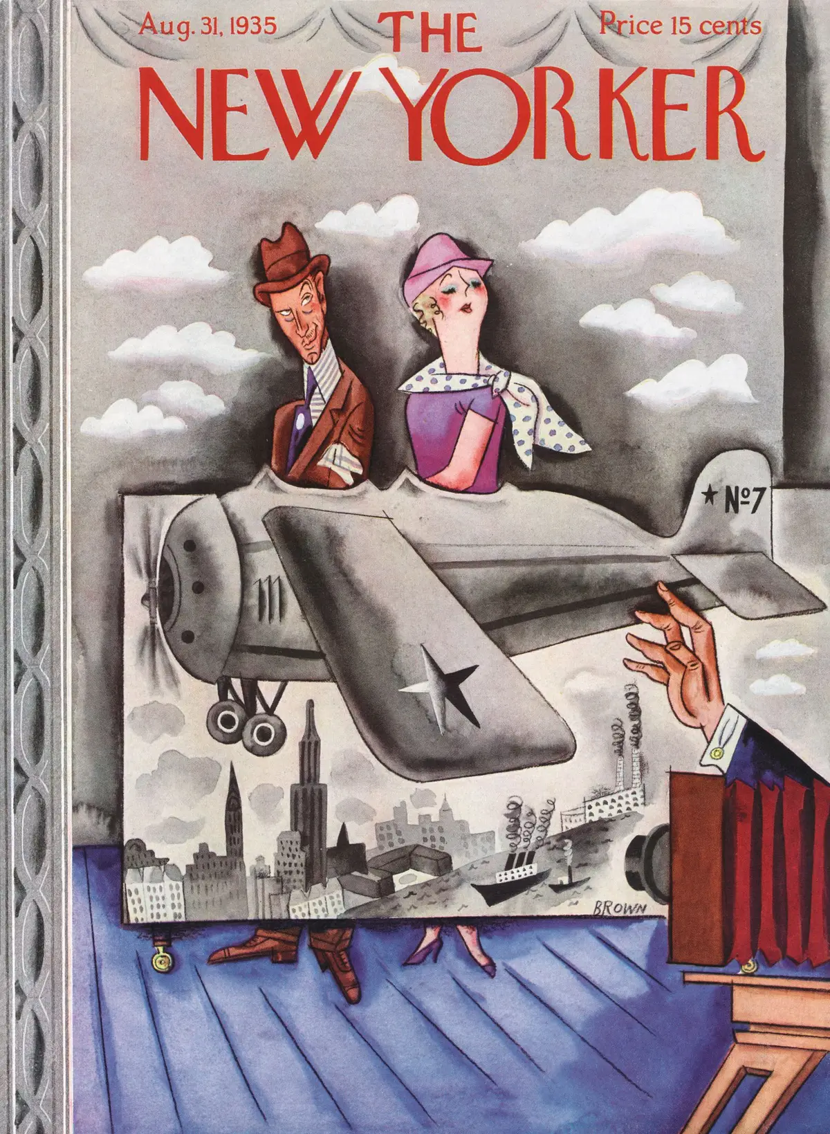 Обложка The New Yorker, 31 августа 1935, художник Гарри Браун