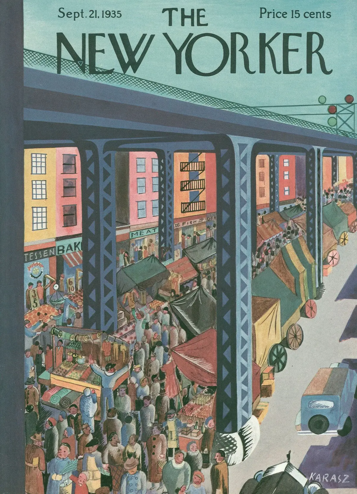 Обложка The New Yorker, 21 сентября 1935, художник Илонка Карас